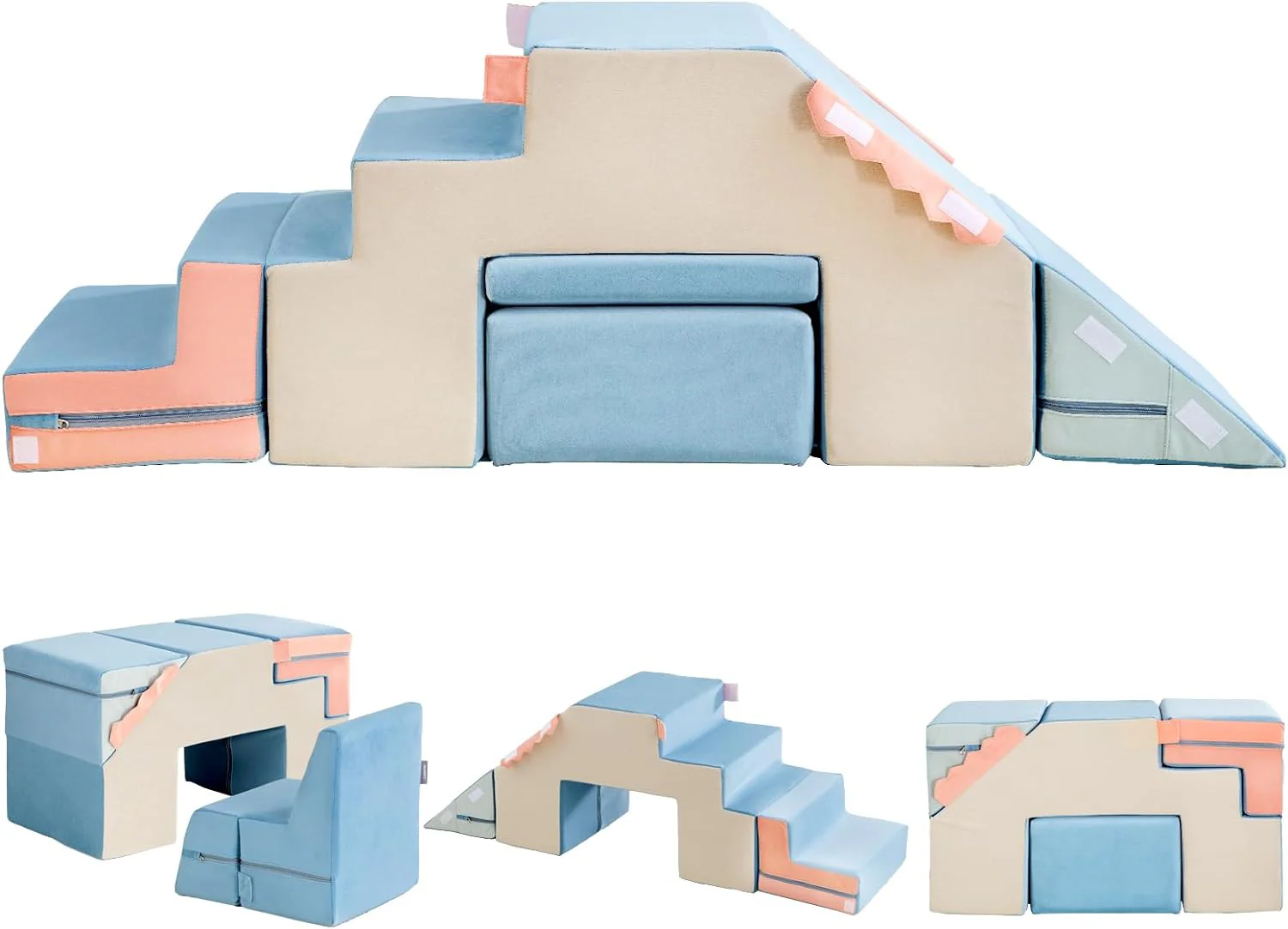 4 in 1 toddler foam climbing blocks, indoor soft climbing and crawling toys - CostcoStore