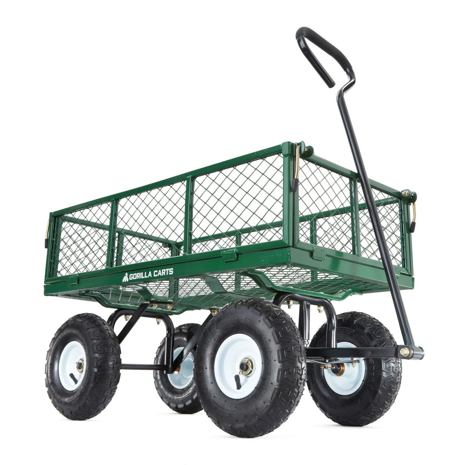 Gorilla Carts GOR400-COM Steel Garden Cart with Removable Sides, 400-lbs. Capacity, Green - CostcoStore