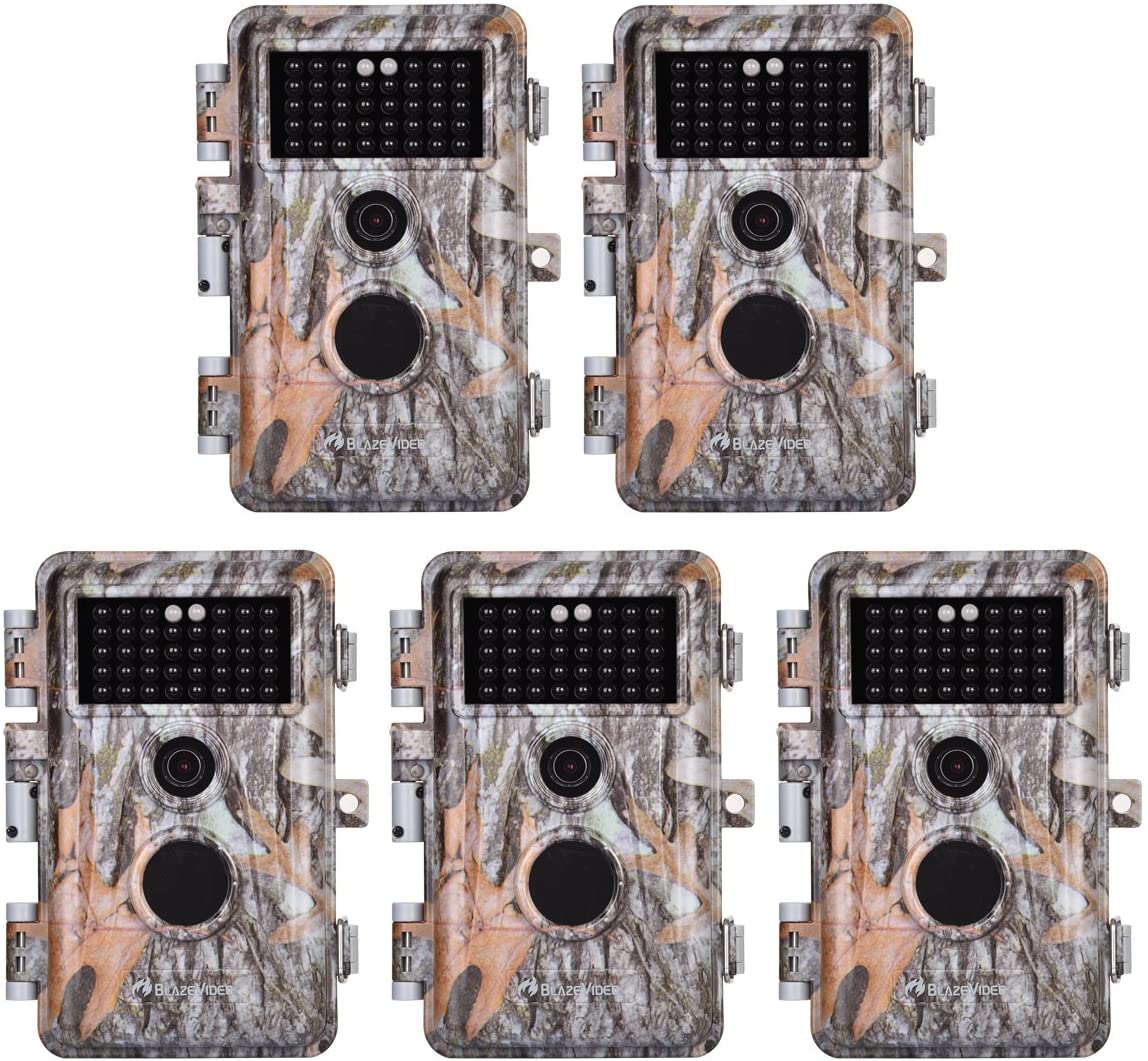 5-Pack Game & Deer Trail Cameras 16MP 1920x1080P Video Hunting Wildlife Cams Time Lapse with Night Vision - CostcoStore