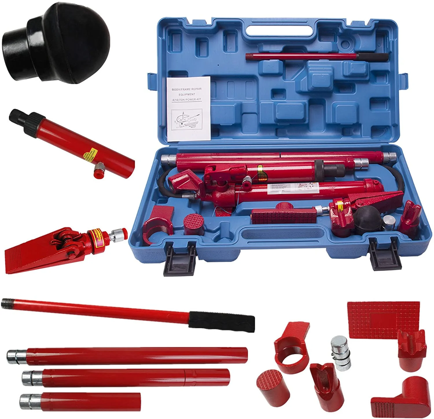 10 Ton Porta Power Hydraulic Jack Repair Kit Auto Shop Air Pump Lift Ram Body Frame Tool Heavy Set - CostcoStore