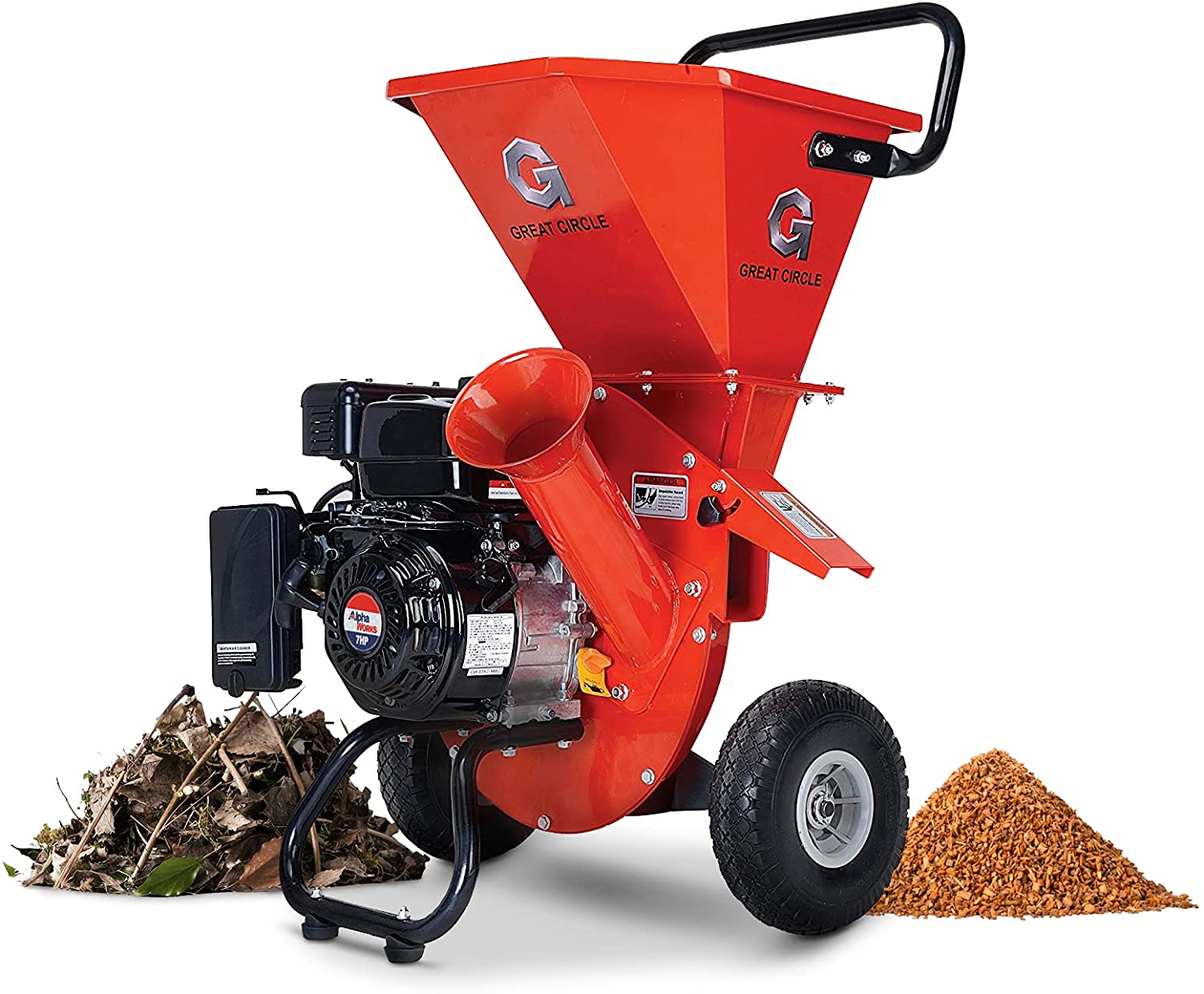 GreatCircleUSA Wood Chipper Shredder Mulcher Heavy Duty Gas Powered - CostcoStore