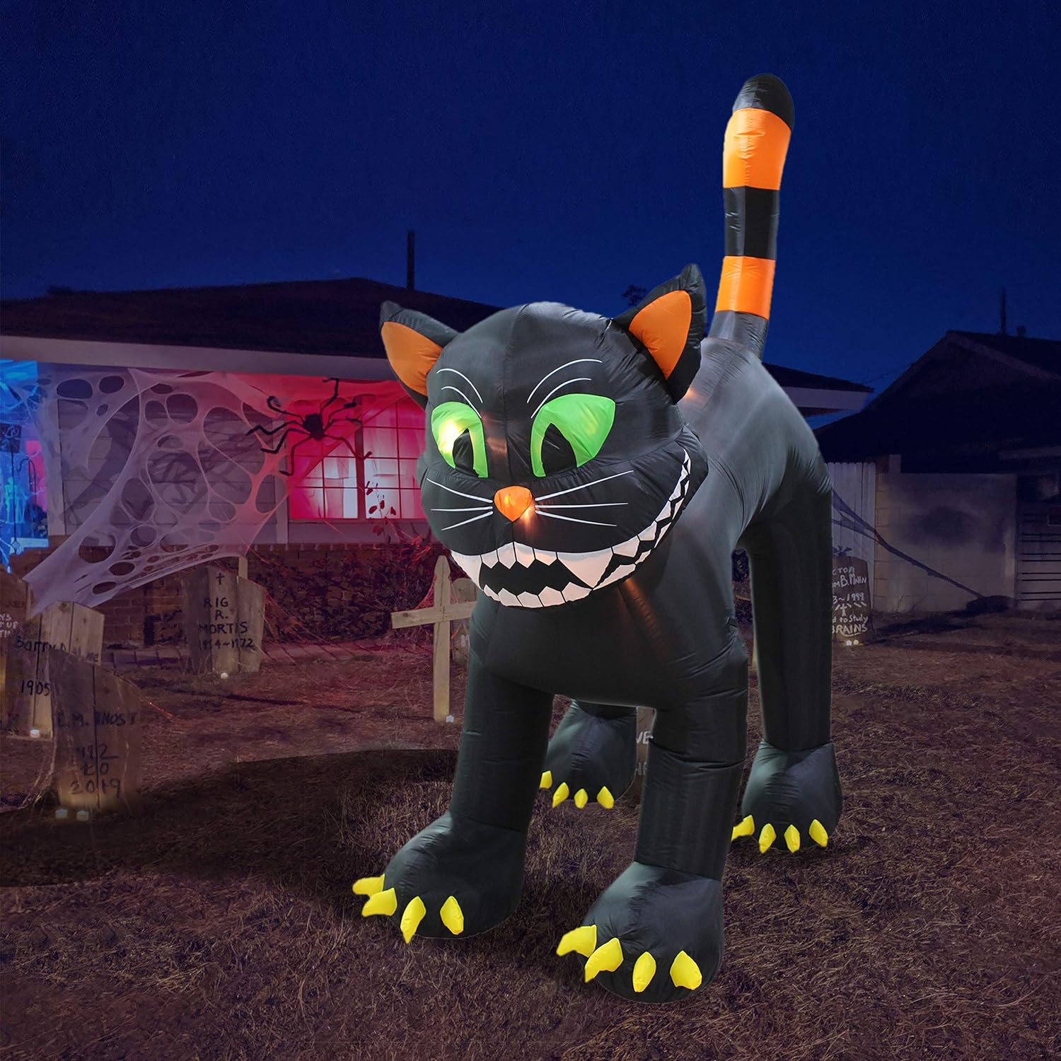 11 Foot Tall Animated Halloween Inflatable Black Cat - CostcoStore