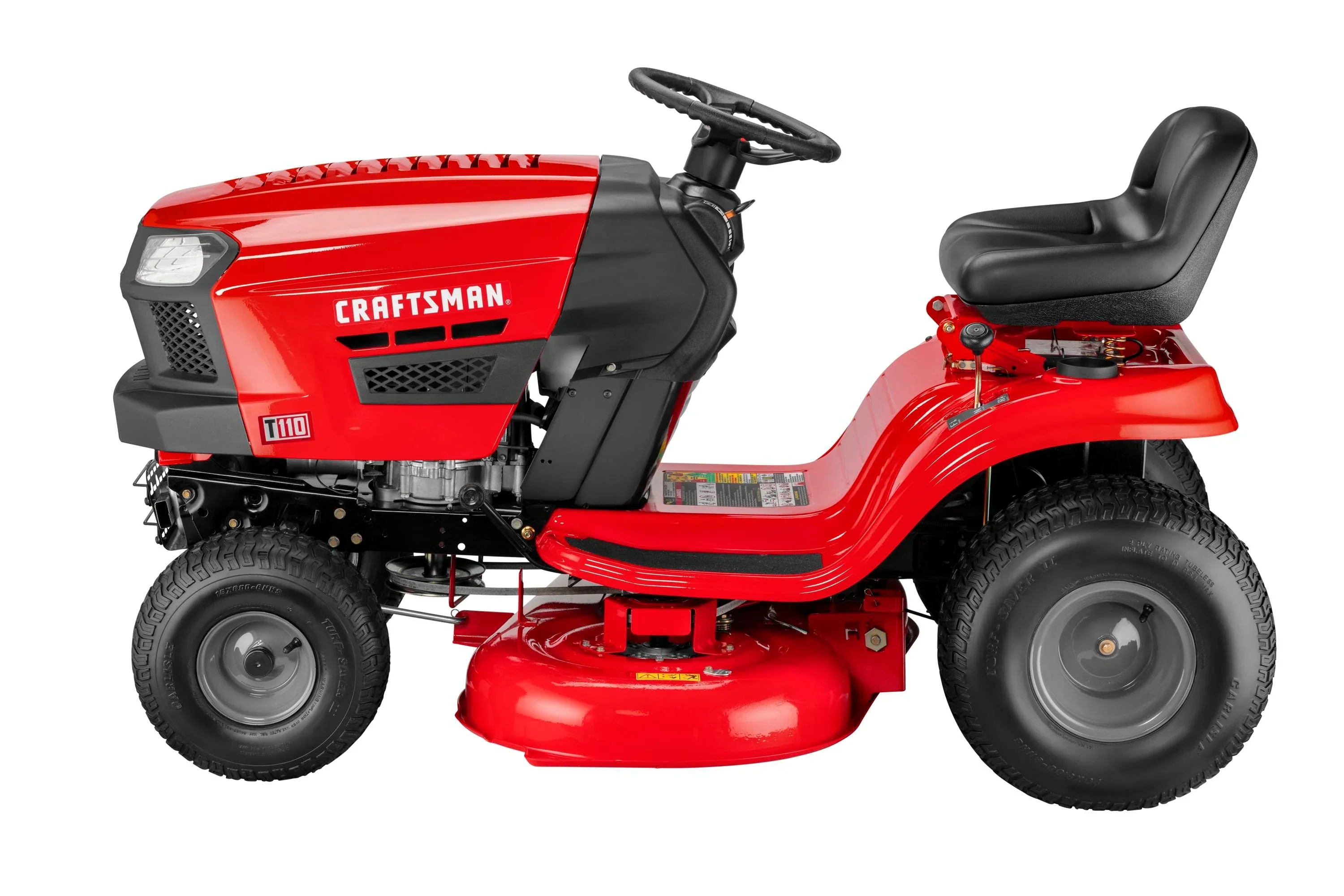 Craftsman T110 42-in Riding Lawn Mower – 17.5 HP Briggs & Stratton Engine – 7-Speed Transmission – Model 13AN77XS093