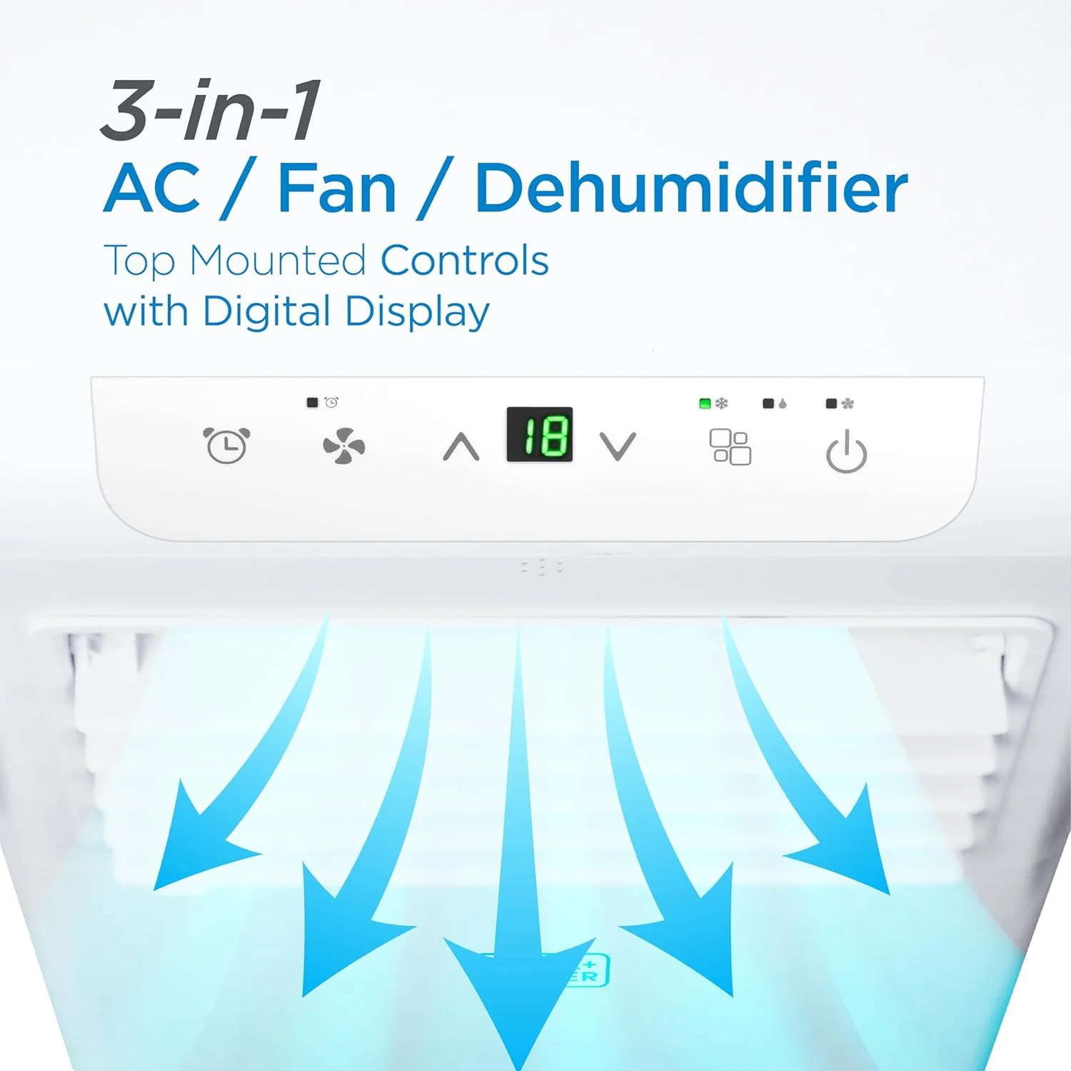 BLACK+DECKER 10,000 BTU Portable Air Conditioner for Rooms up to 450 Sq. Ft. with Remote – White