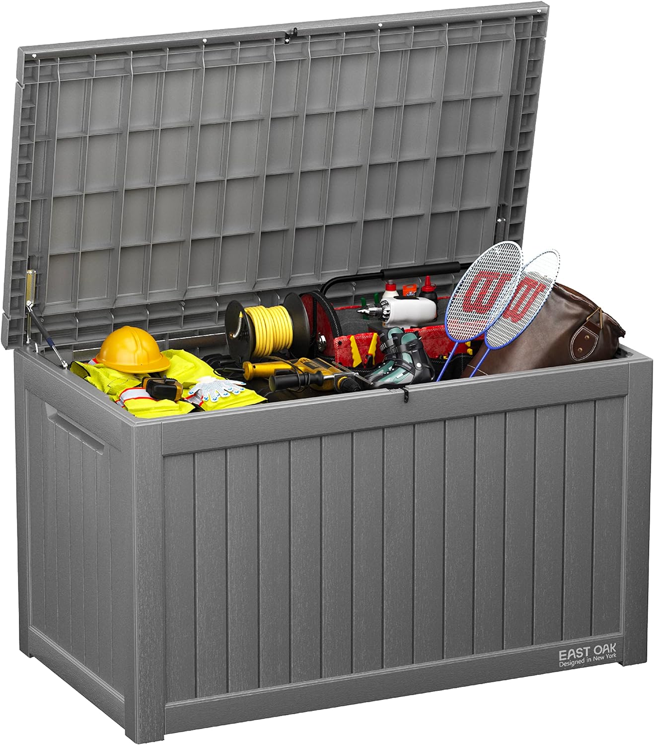 230 Gallon Deck Box, Outdoor Storage Box with Padlock - CostcoStore
