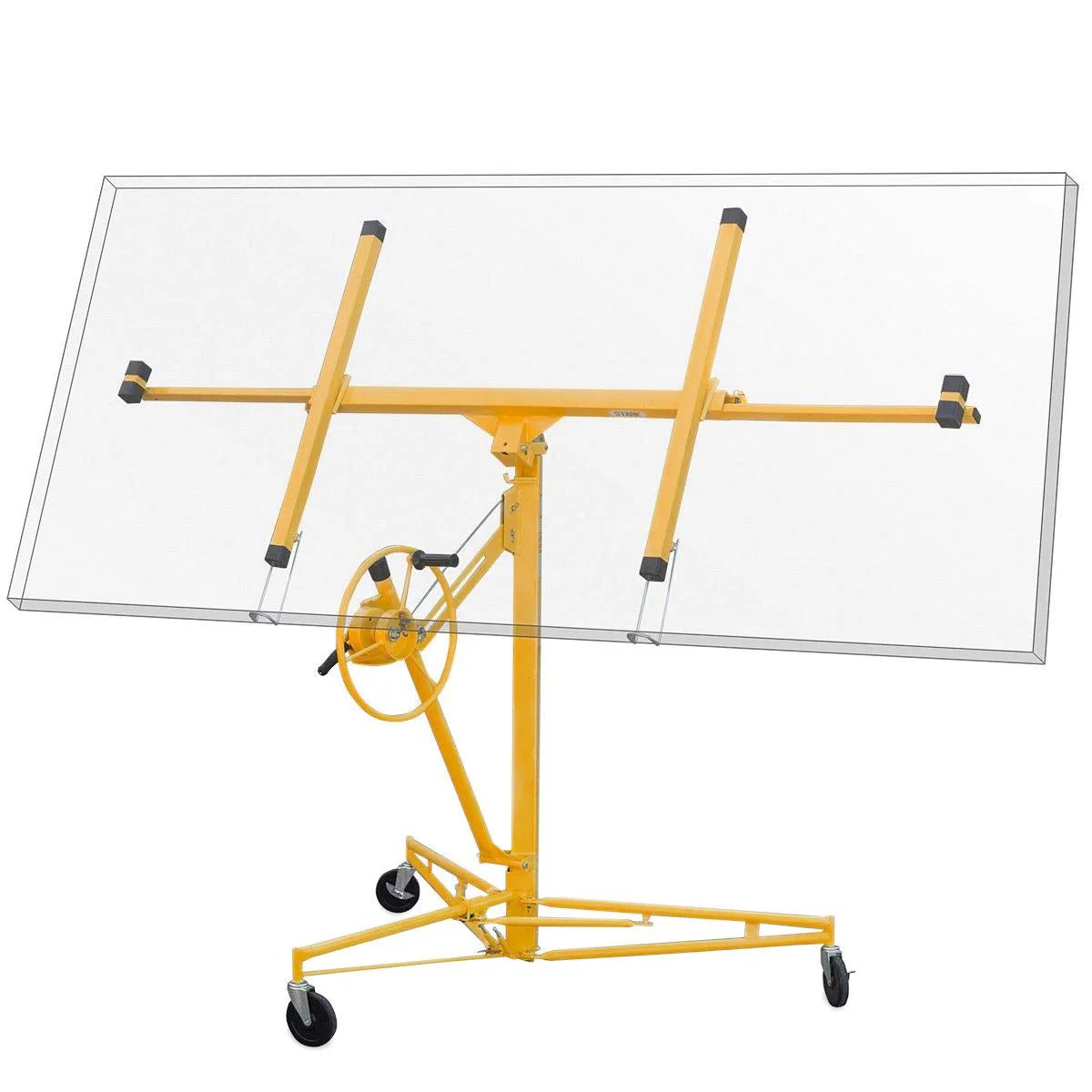 Stark USA 65044 65044 Drywall Lift 11' Yellow Rolling Sheetrock Panel Hoist Jack - CostcoStore