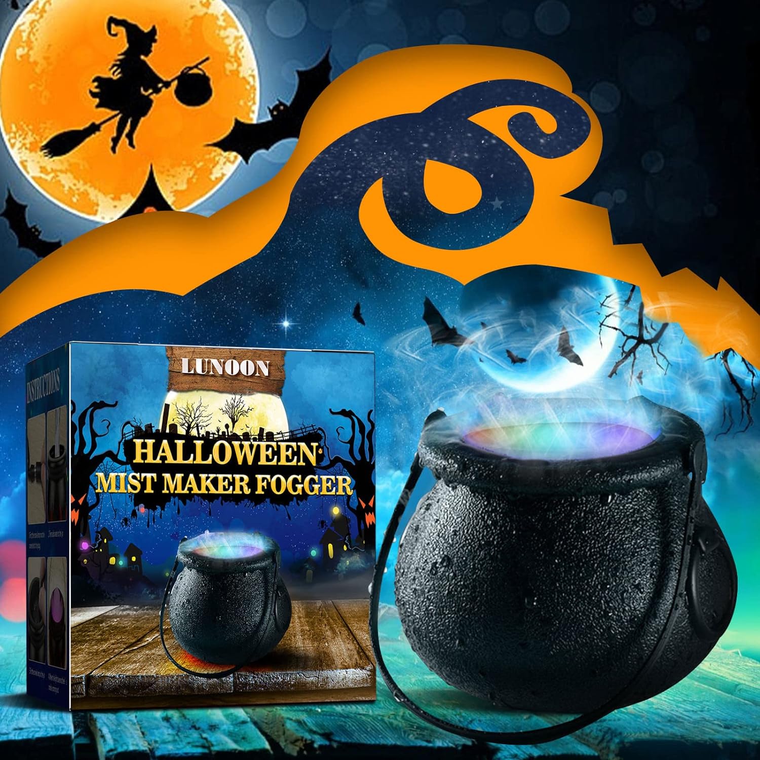 Halloween Smoke Machine - LED Light Color Changing - CostcoStore