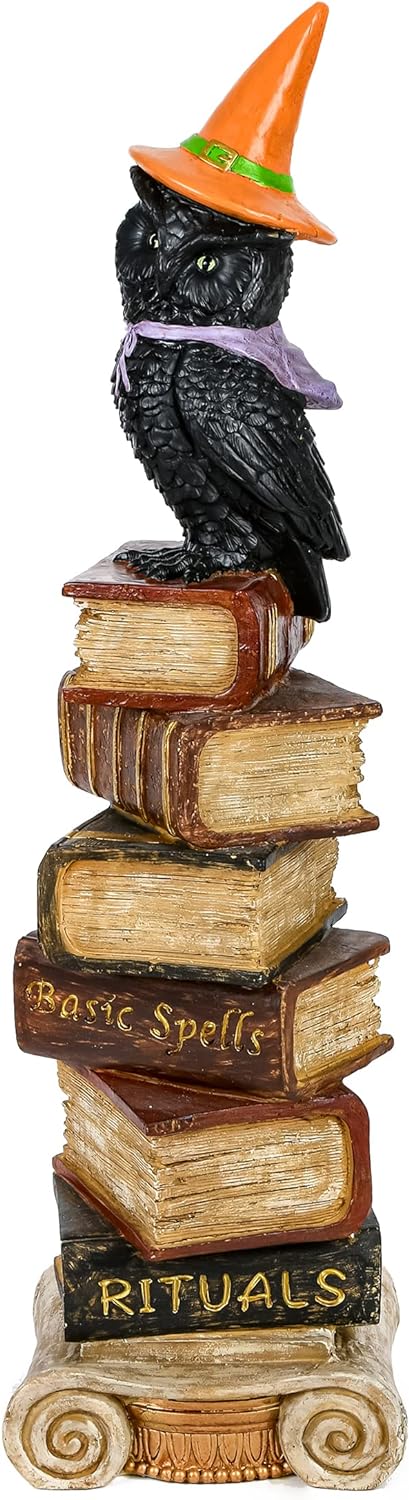Owl on stack of books, Halloween series - CostcoStore