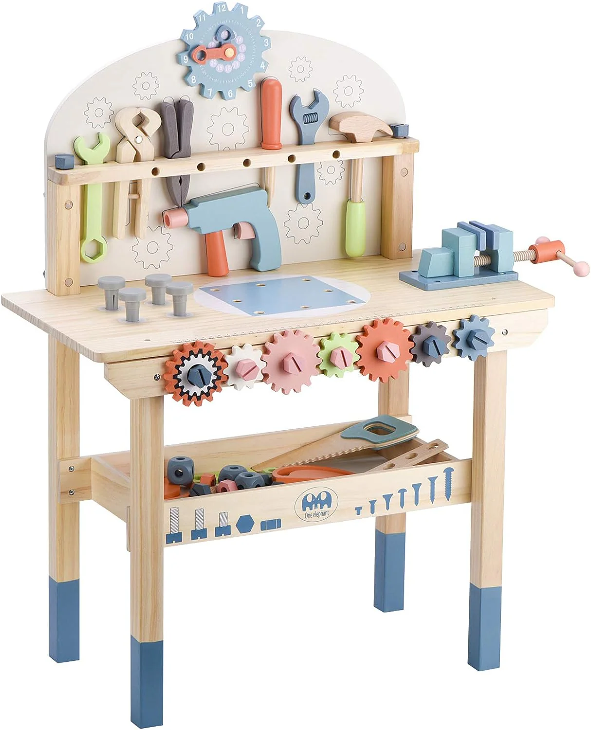 Children's tool table toys game workbench wooden tool table workshop workbench with tool set wooden construction workbench toys - CostcoStore