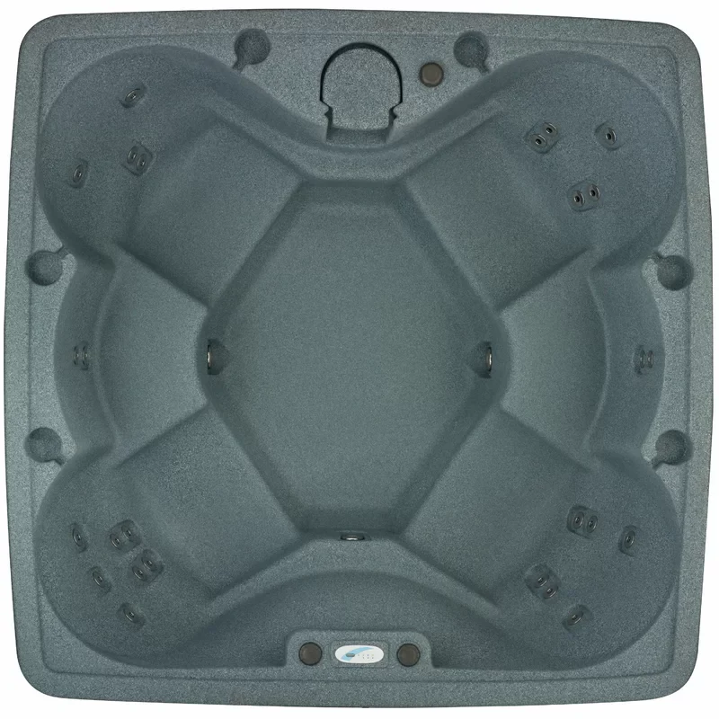 AquaRest Spas 6-Person Plug-and-Play Hot Tub – 29-Jet Square Design with Ozonator