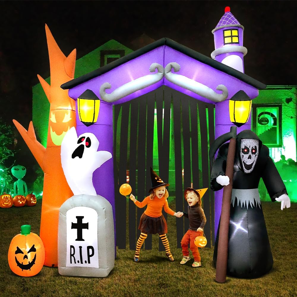 9ft Halloween Inflatable Decorated Haunted House - CostcoStore
