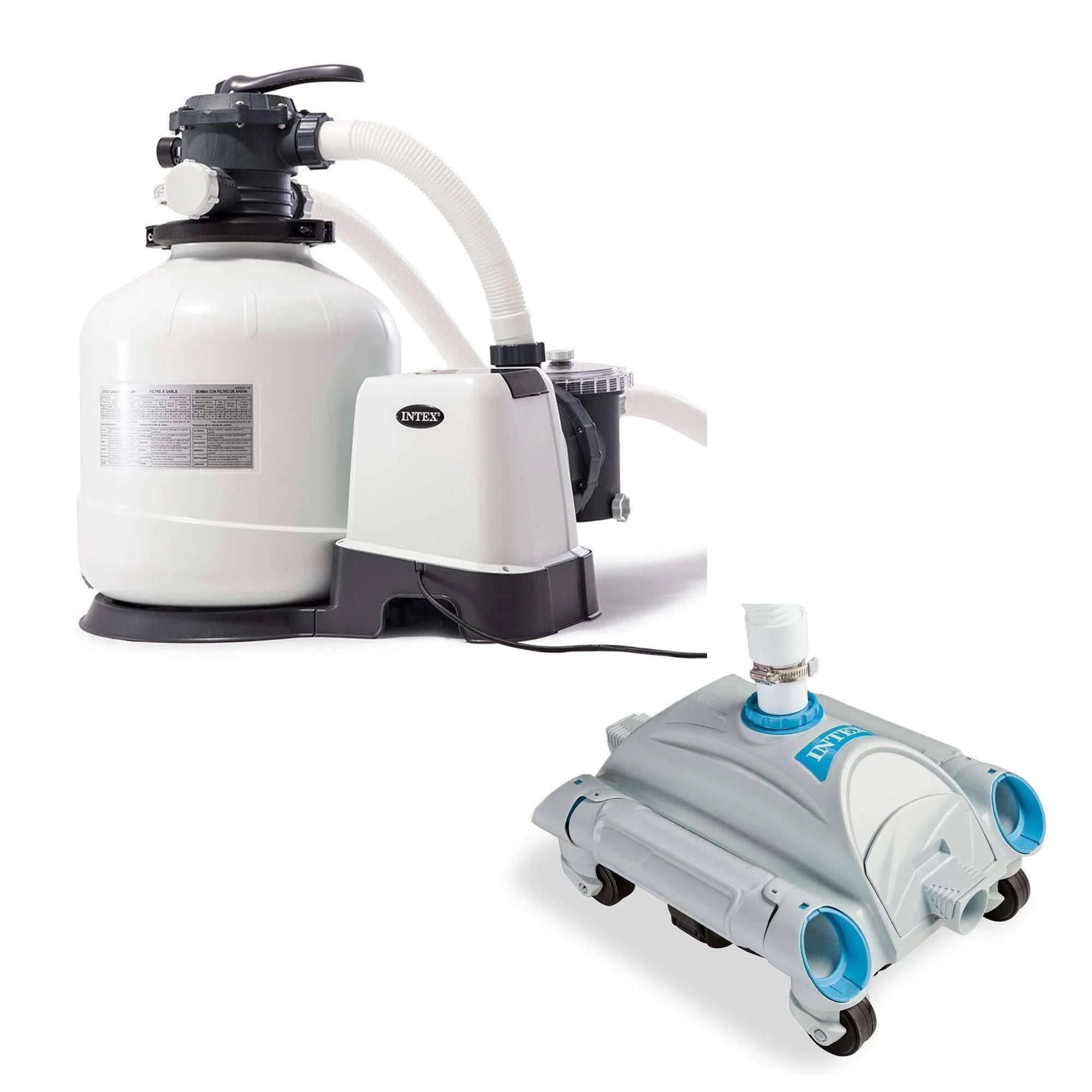 3000 GPH Above Ground Sand Filter Pump and Automatic Vacuum - CostcoStore