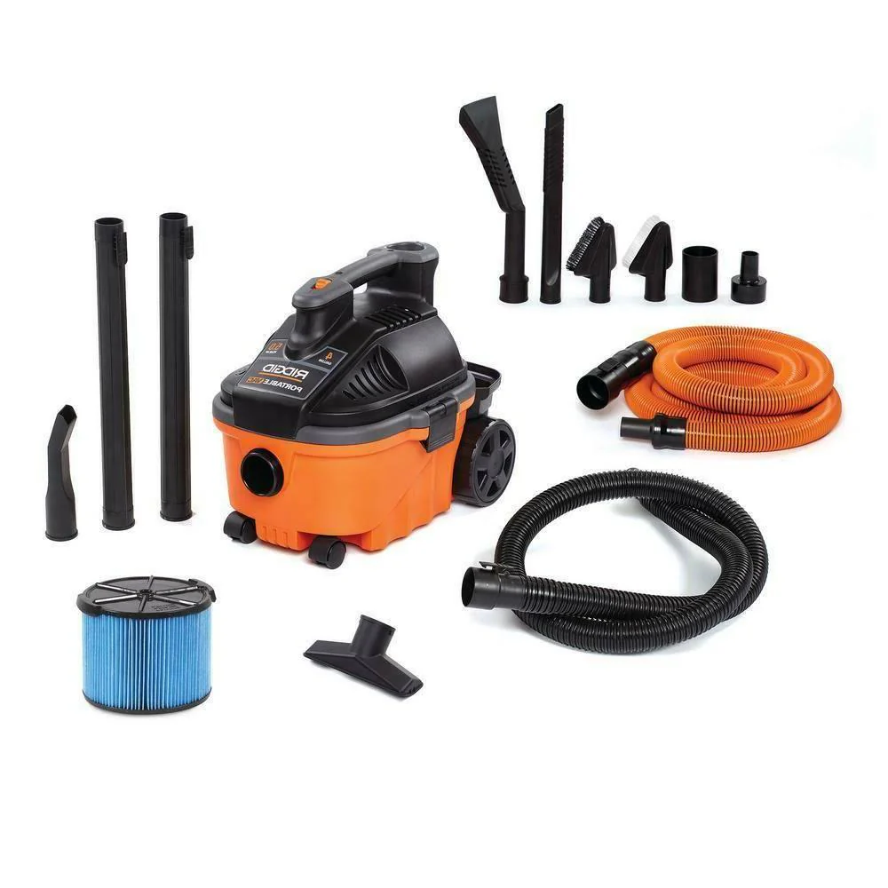 4 gal. 5.0-Peak Portable Wet/Dry VAC with Premium Auto Detailing Kit - CostcoStore