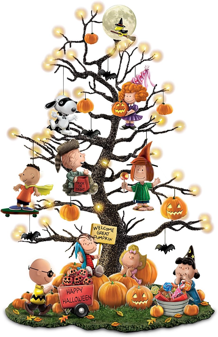 Pumpkin lights up Halloween tabletop tree - CostcoStore