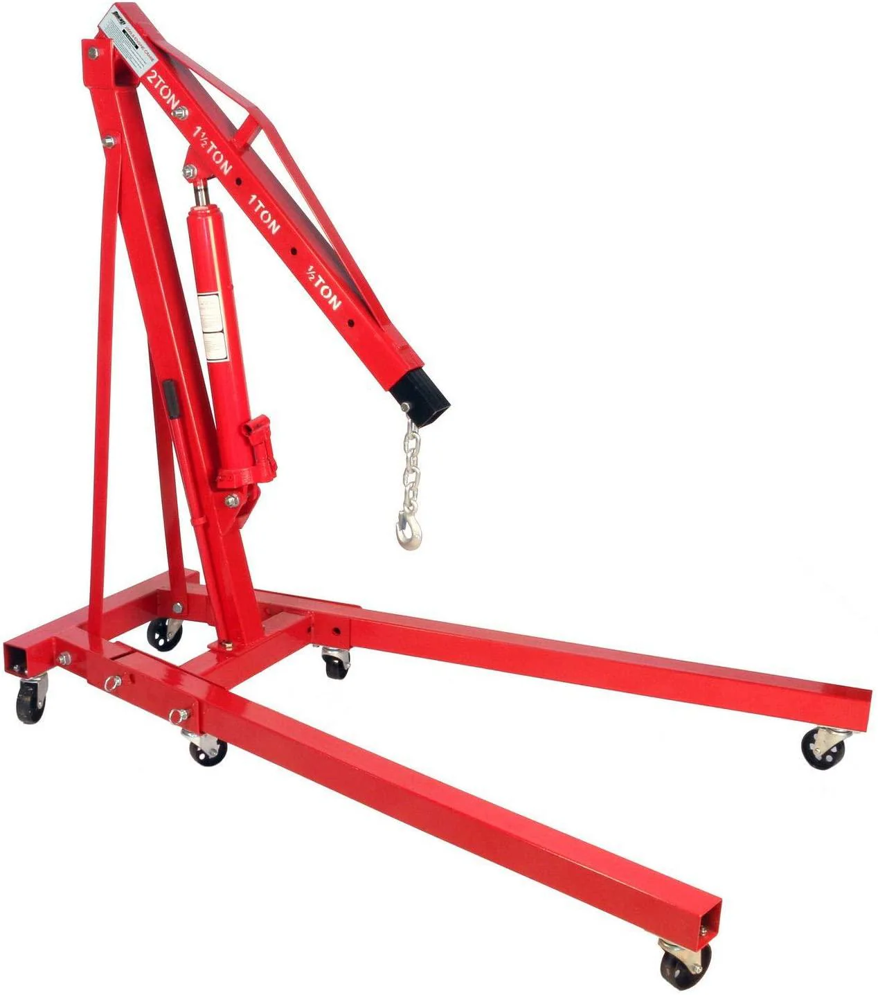 Dragway Tools 2 Ton Folding Hydraulic Engine Hoist Cherry Picker Shop Crane Hoist Lift with 6 Fully Rotating Caster Wheels - CostcoStore