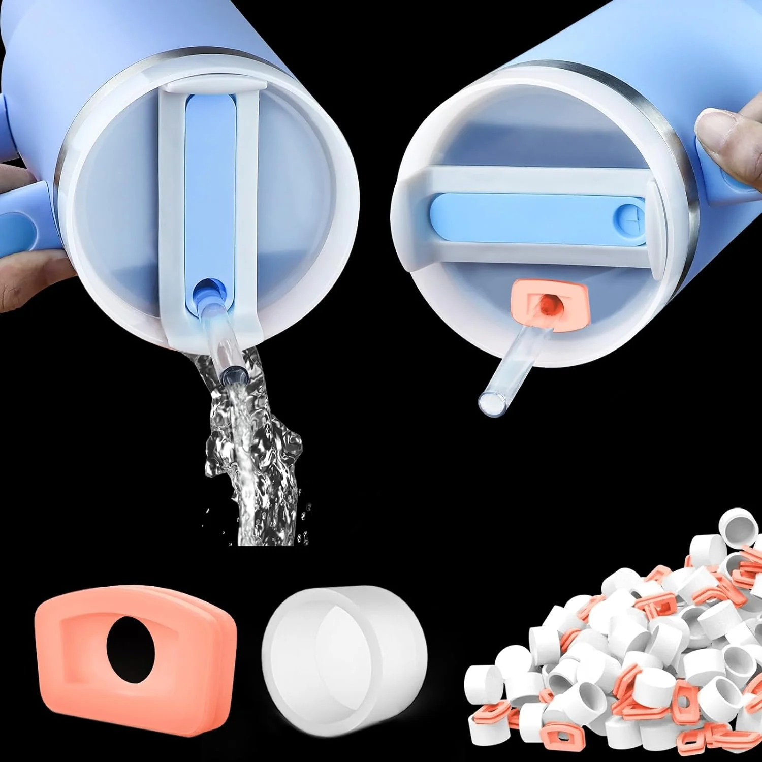 40 oz 30 oz tumbler with handle and anti-spill stopper - CostcoStore