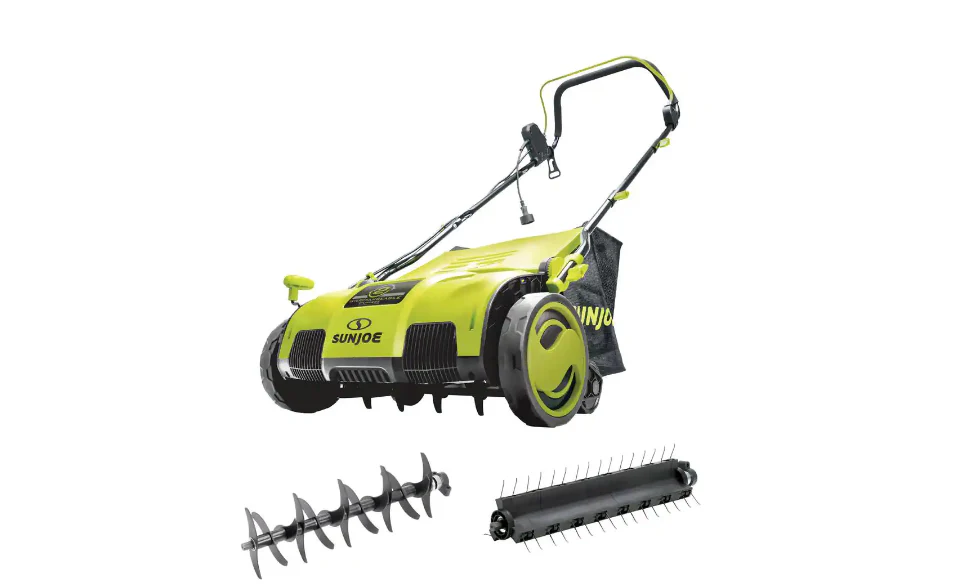Sun Joe AJ805E 15 in. 13 Amp Electric Lawn Dethatcher with Collection Bag - CostcoStore