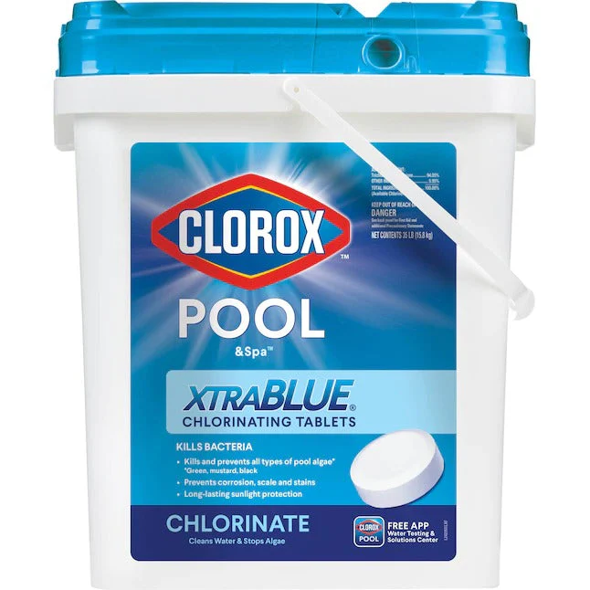 Clorox Pool&Spa XtraBlue 3 in Long Lasting Chlorinating Tablets 35-lb Bucket 3-in Pool Chlorine Tabs - CostcoStore
