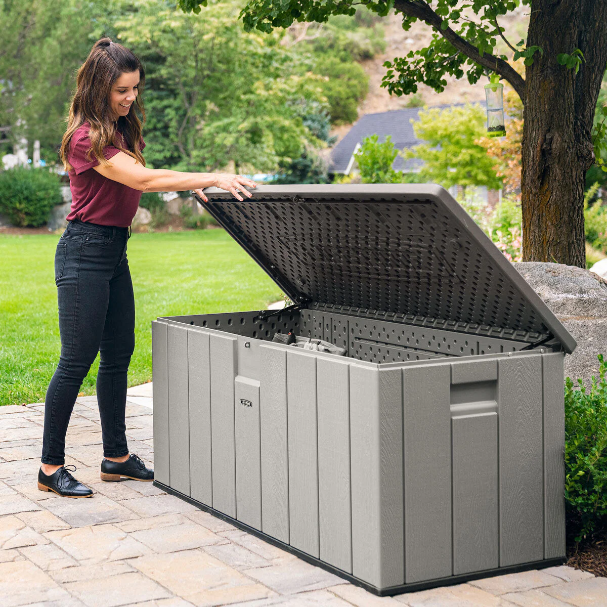 Lifetime 568 Litre Modern Outdoor Storage Deck Box Model 60384U - CostcoStore
