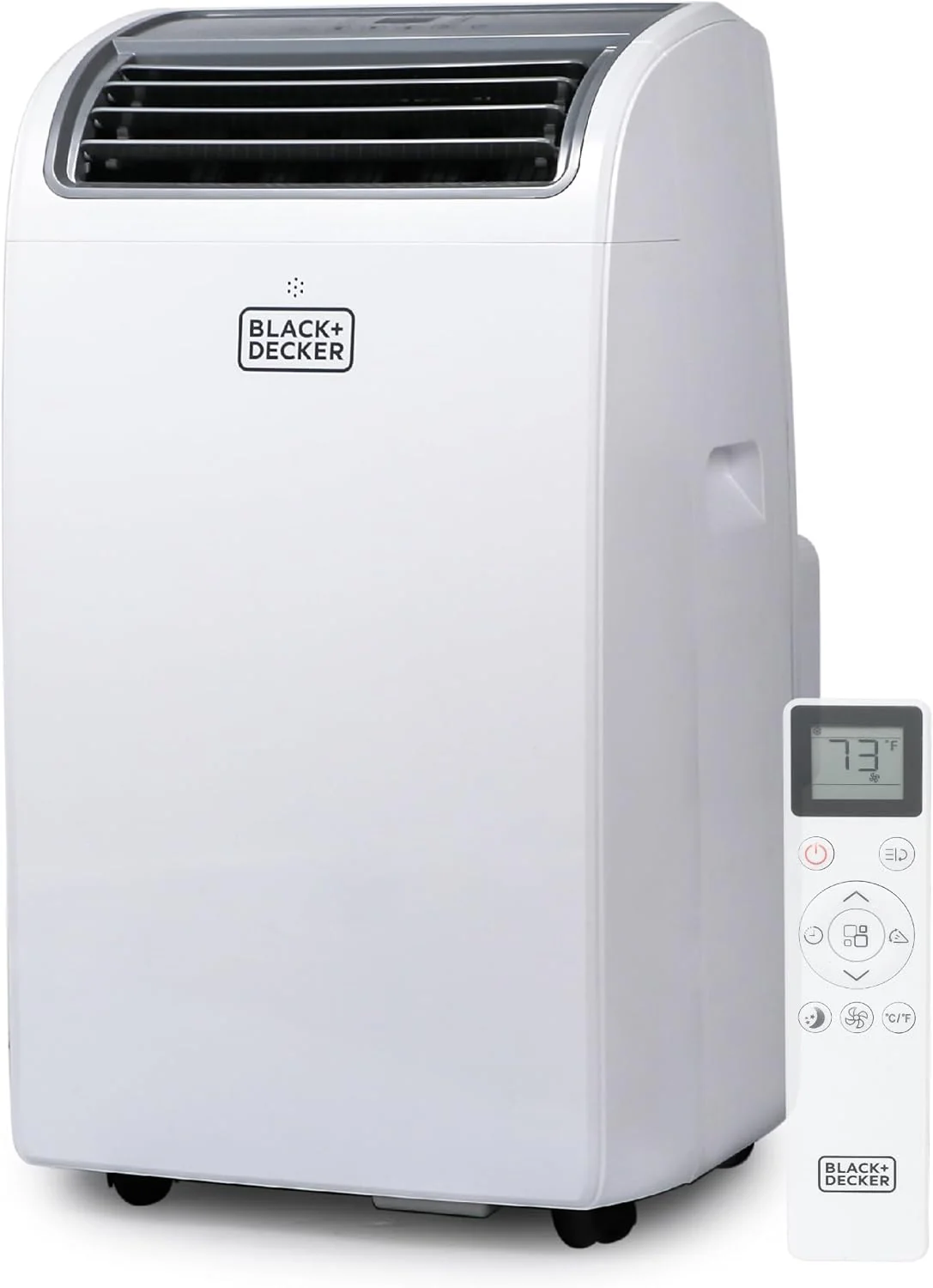 BLACK+DECKER 10,000 BTU Portable Air Conditioner for Rooms up to 450 Sq. Ft. with Remote – White
