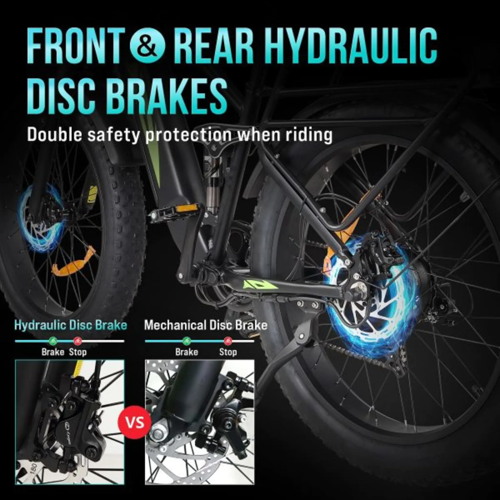 1000W 48V Electric Bike for Adults – 26-in Fat Tire Full-Suspension E-Bike – 17.5Ah Battery – 7-Speed – Up to 28MPH – UL Certified