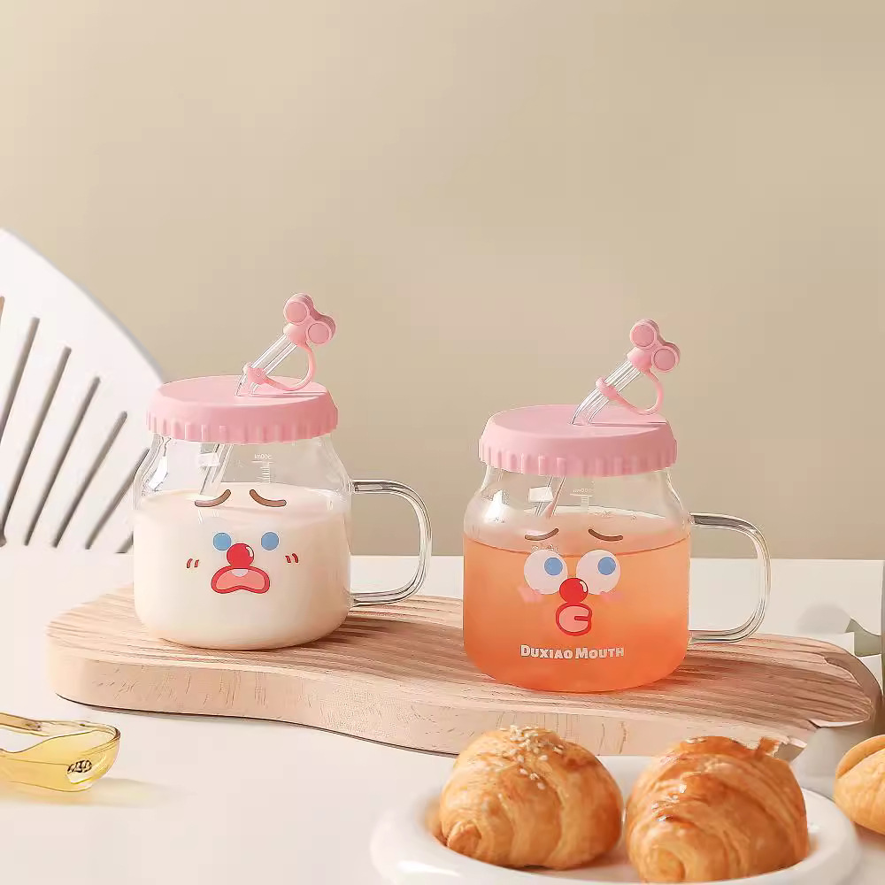 Straw Mug with Handle