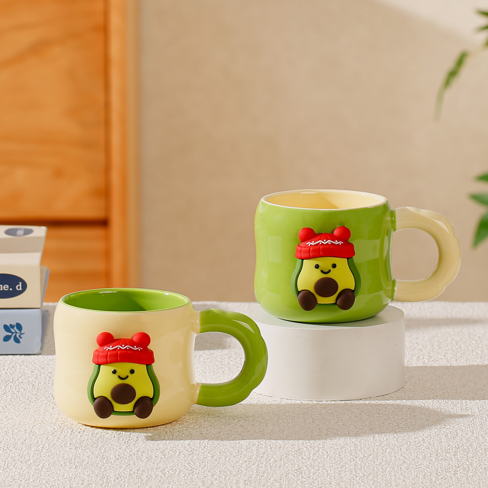 Avocado-Themed Ceramic Mug
