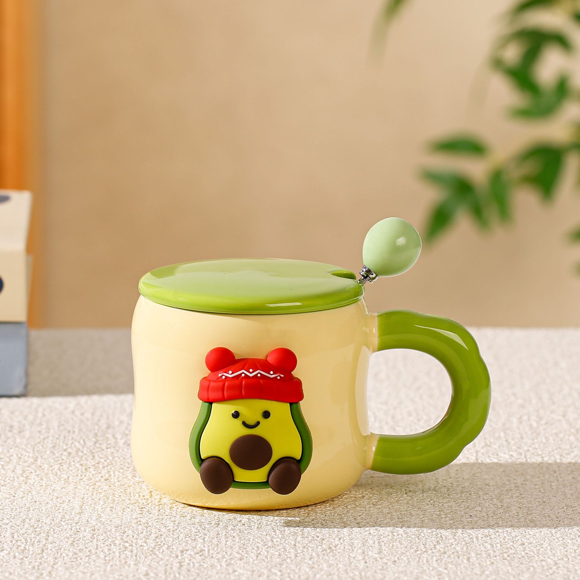 Avocado-Themed Ceramic Mug