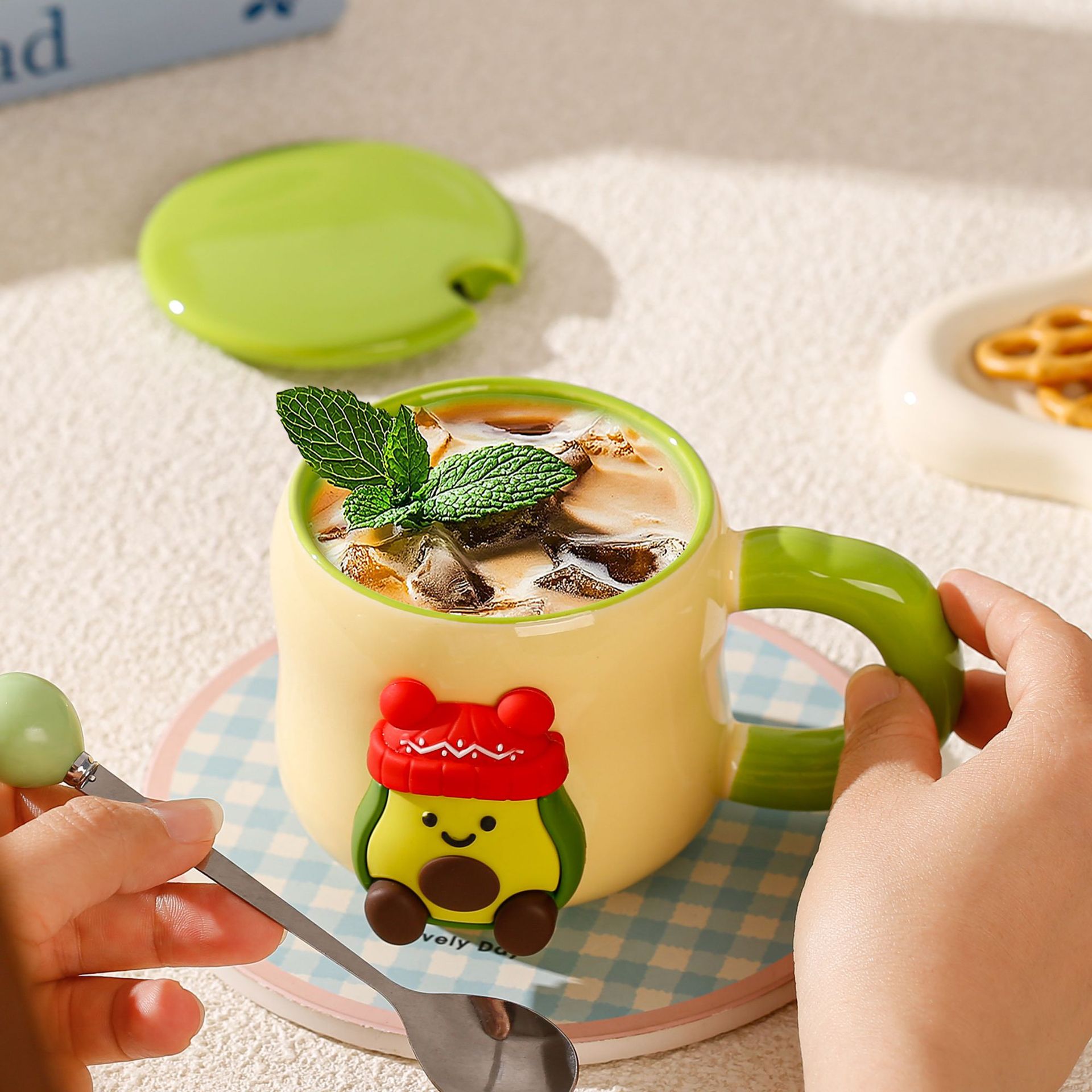 Avocado-Themed Ceramic Mug