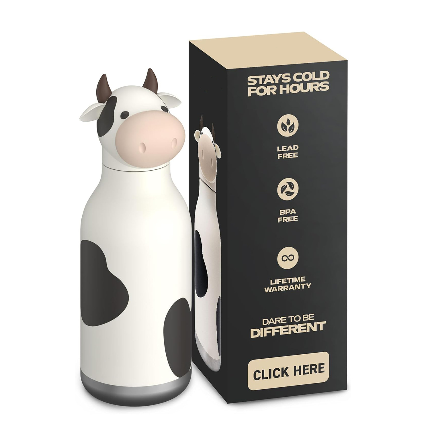 Snowman-Shaped Insulated Bottle