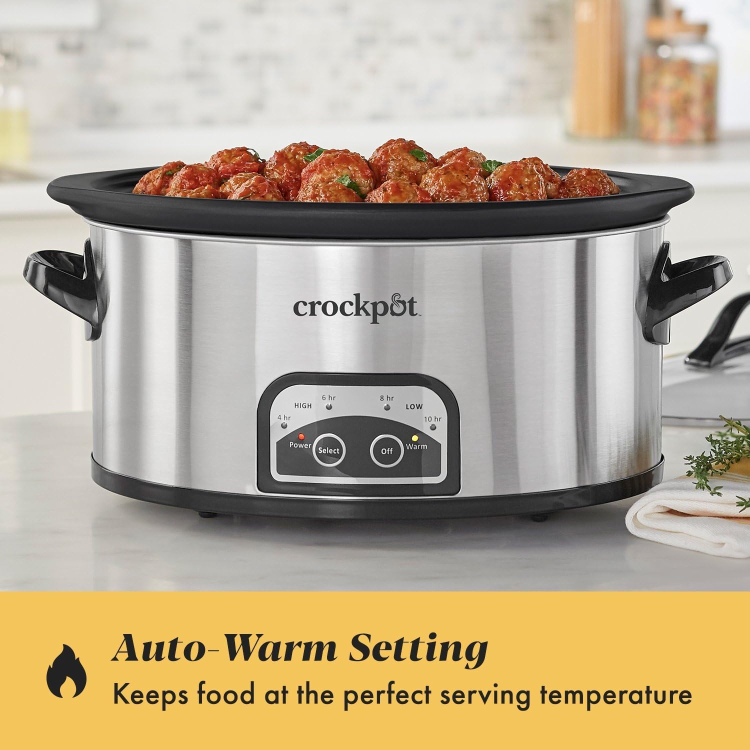 Crock-Pot Large 8-Quart Programmable Slow Cooker with Auto Warm Setting ...
