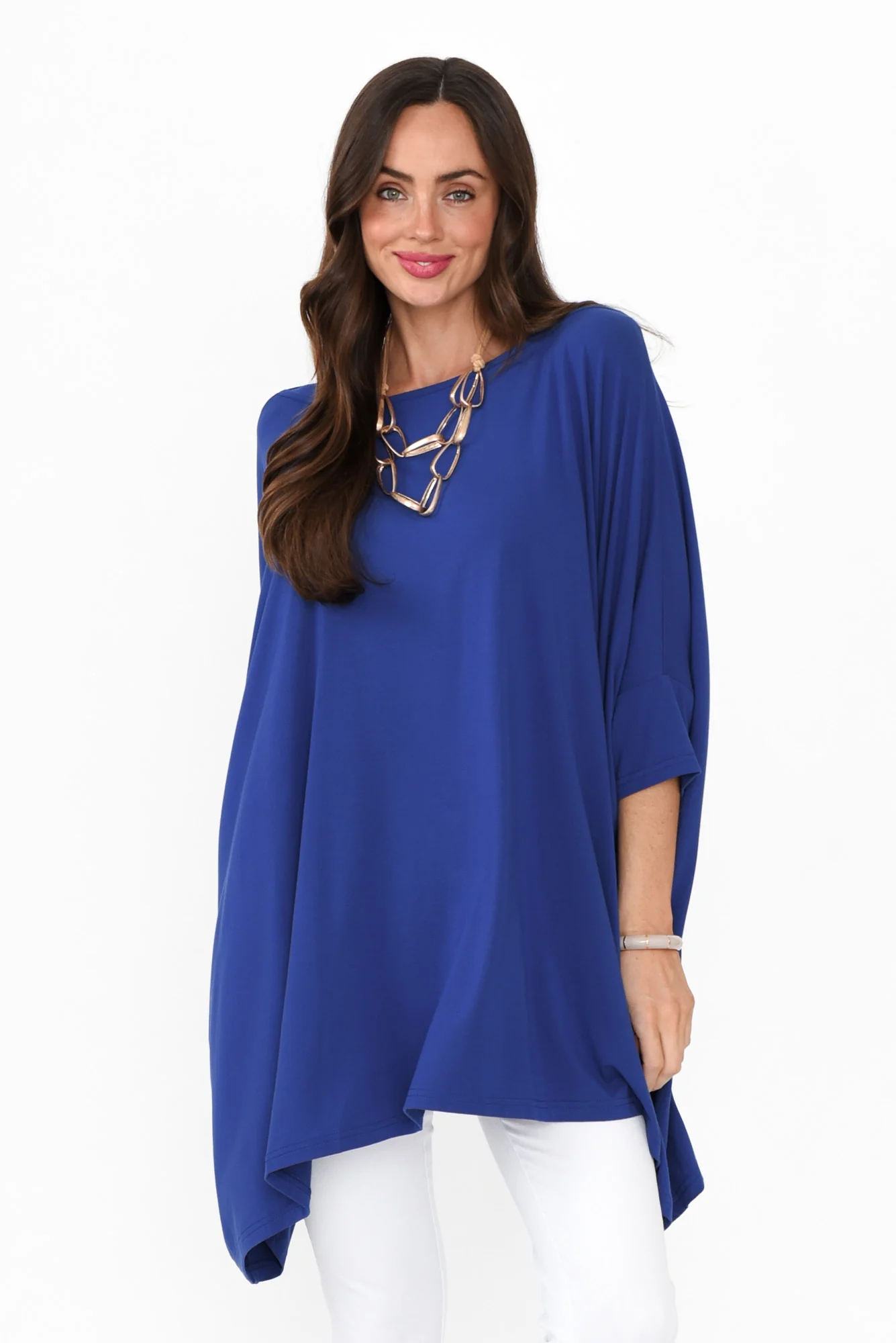 Kelsier Blue Bamboo Batwing Top