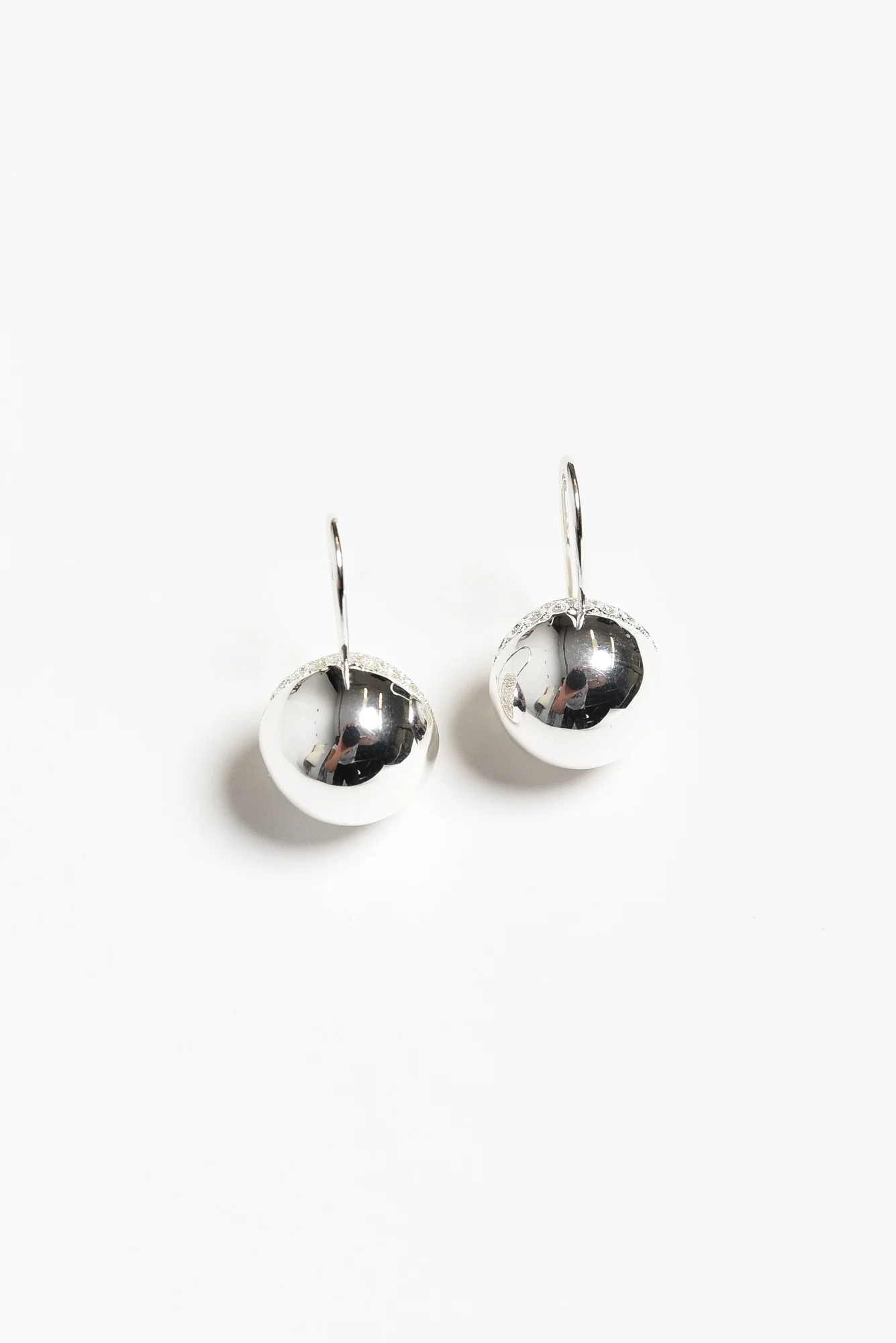 Cleo Silver Ball Hoop Earrings