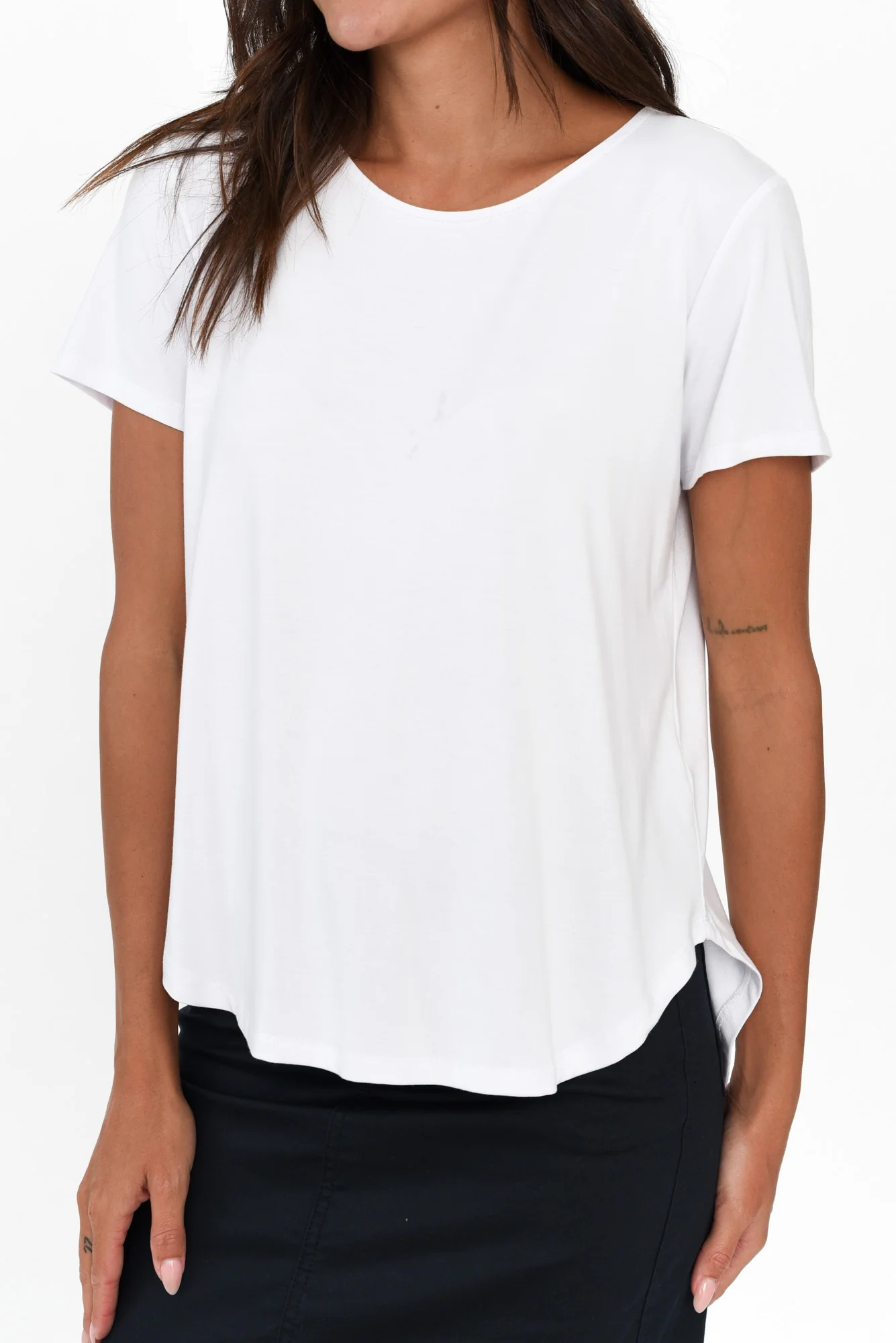 Janis White Bamboo Tee