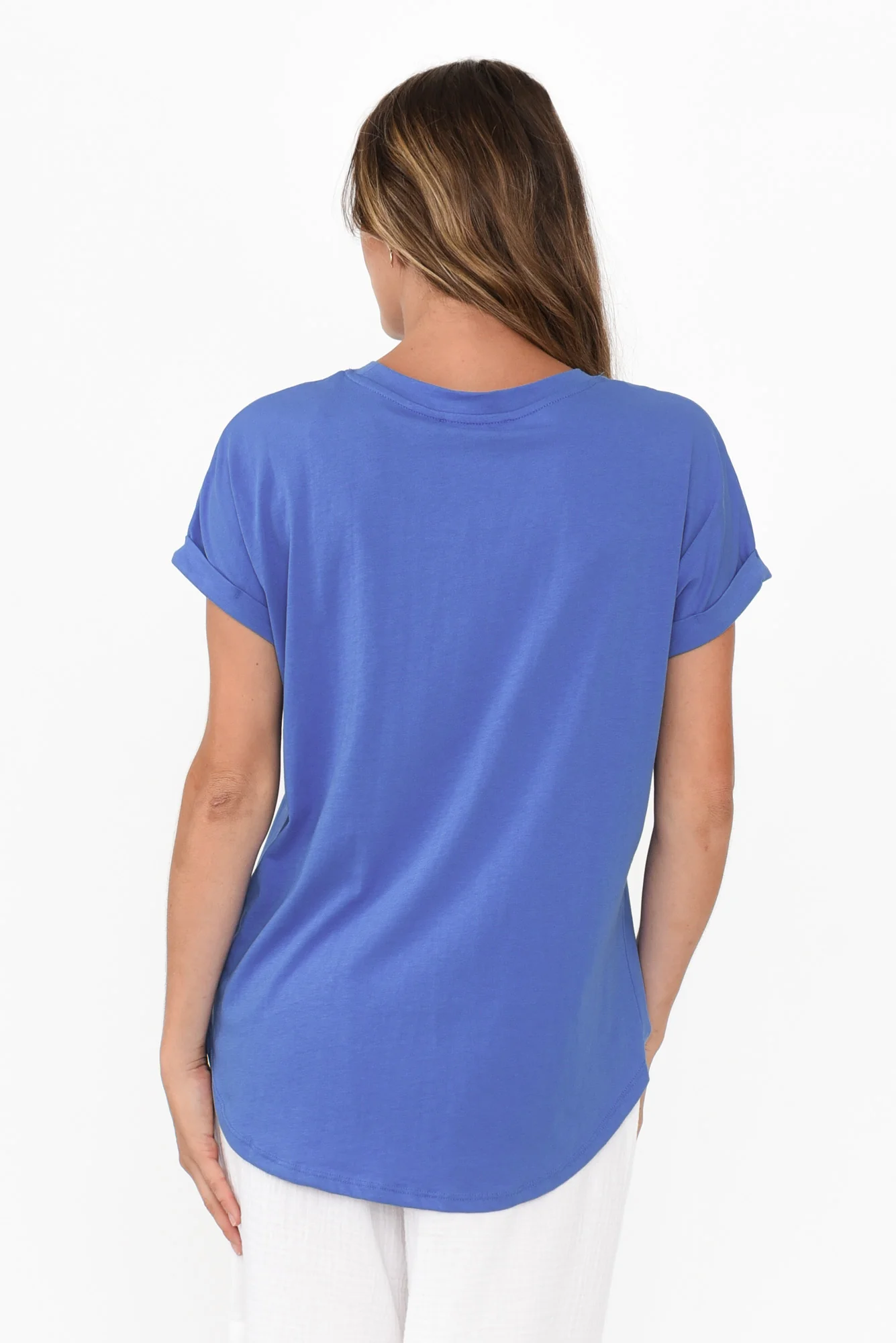 Hailey Blue St Barts Cotton Tee