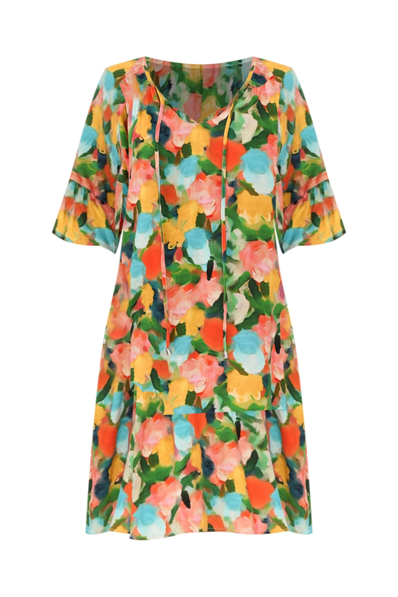 Lohan Yellow Floral Pocket Dress