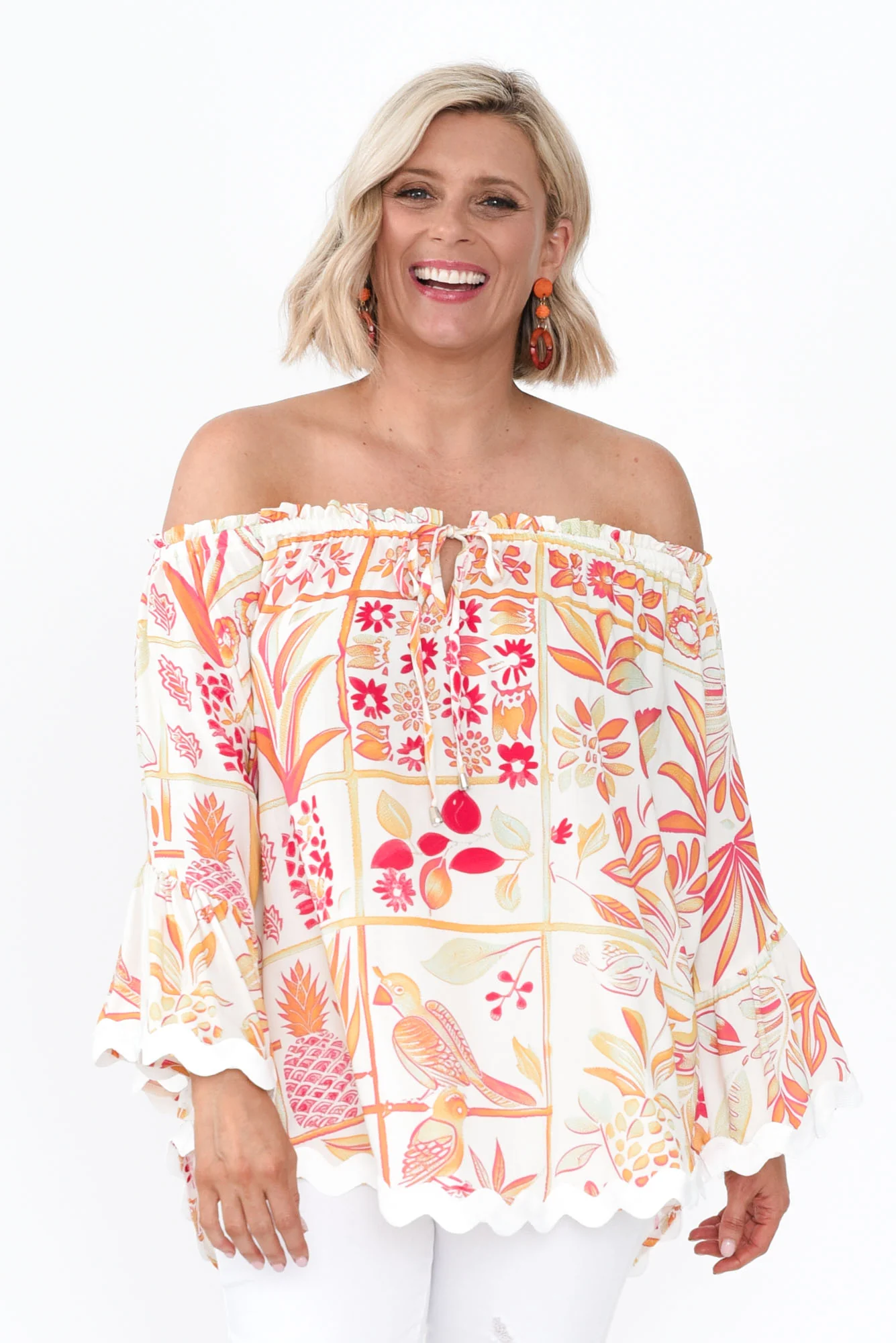 Bianco White Leaf Trim Top