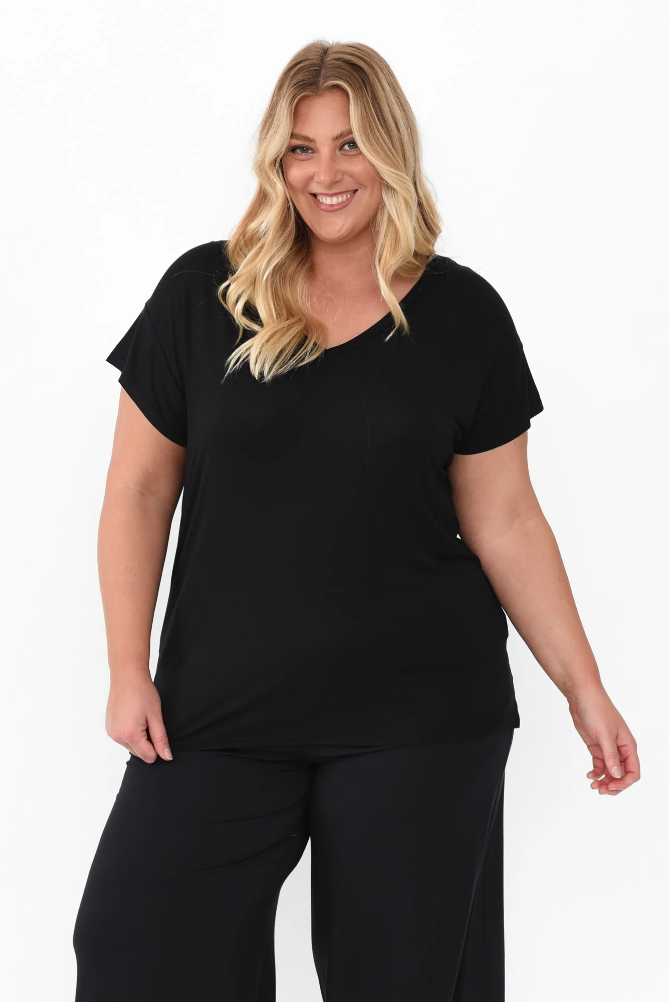 Jenkins Black Modal Tee