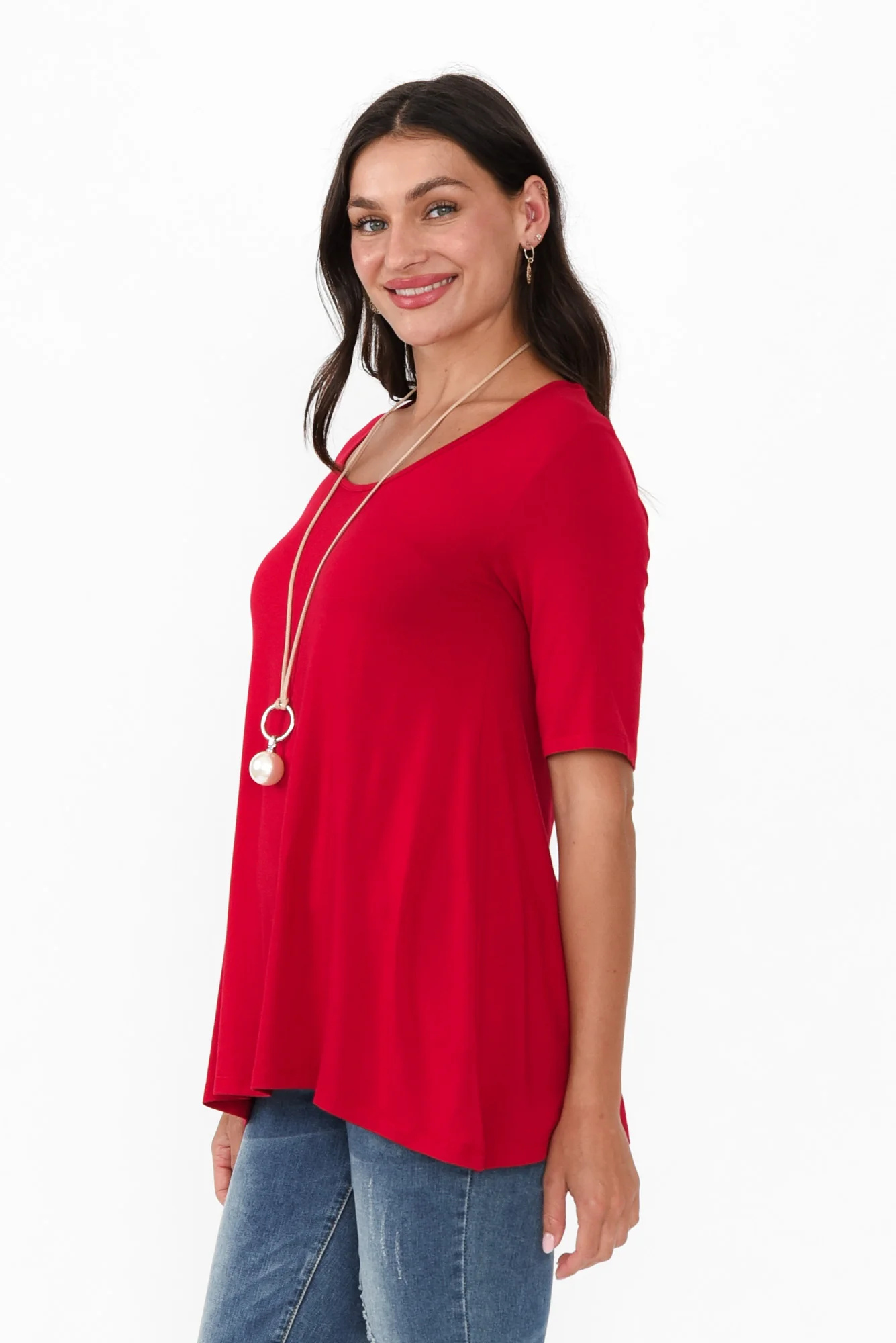 Carter Cherry Bamboo Tunic Top