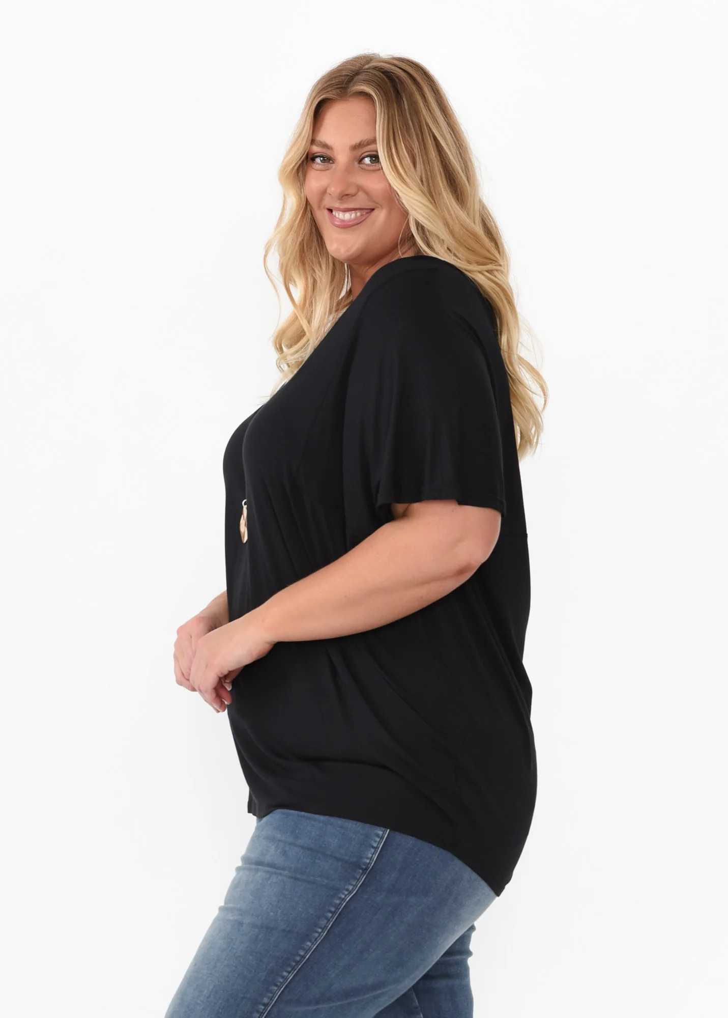 Ivy Black Micro Modal Swing Tee