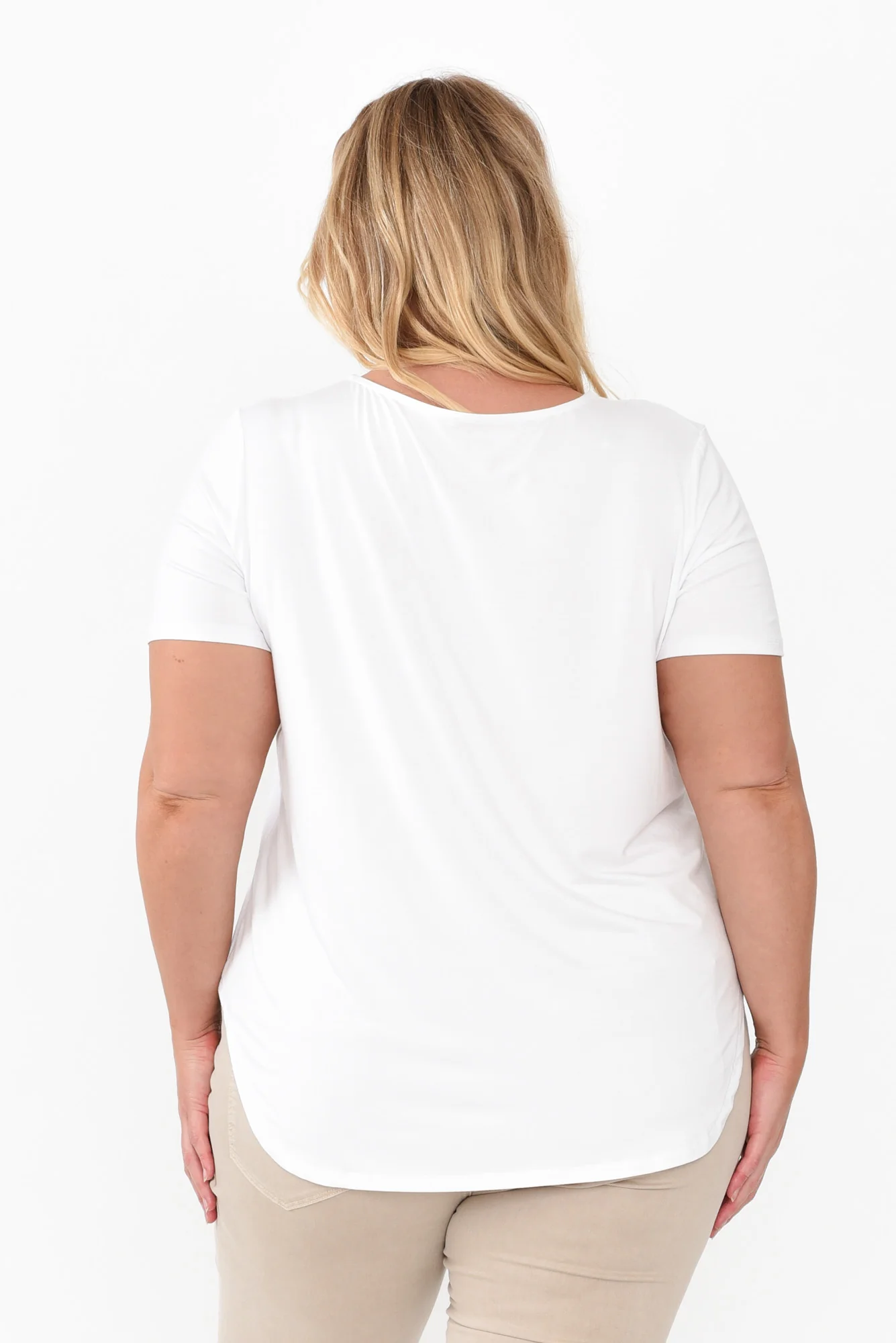 Janis White Bamboo Tee