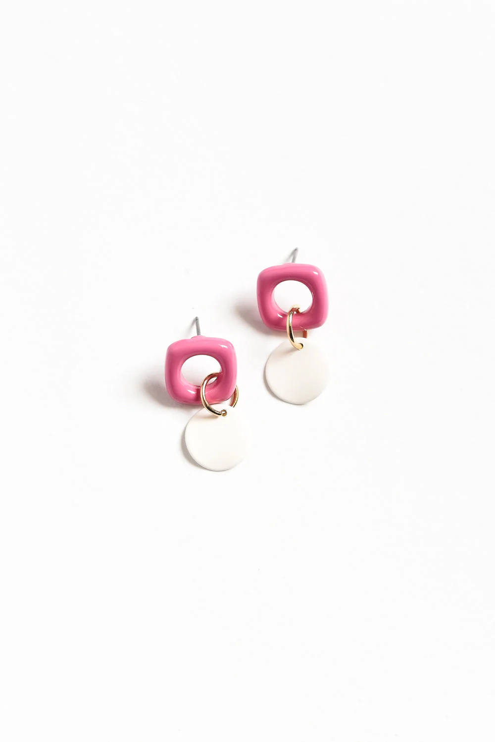 Angie Pink Drop Earrings