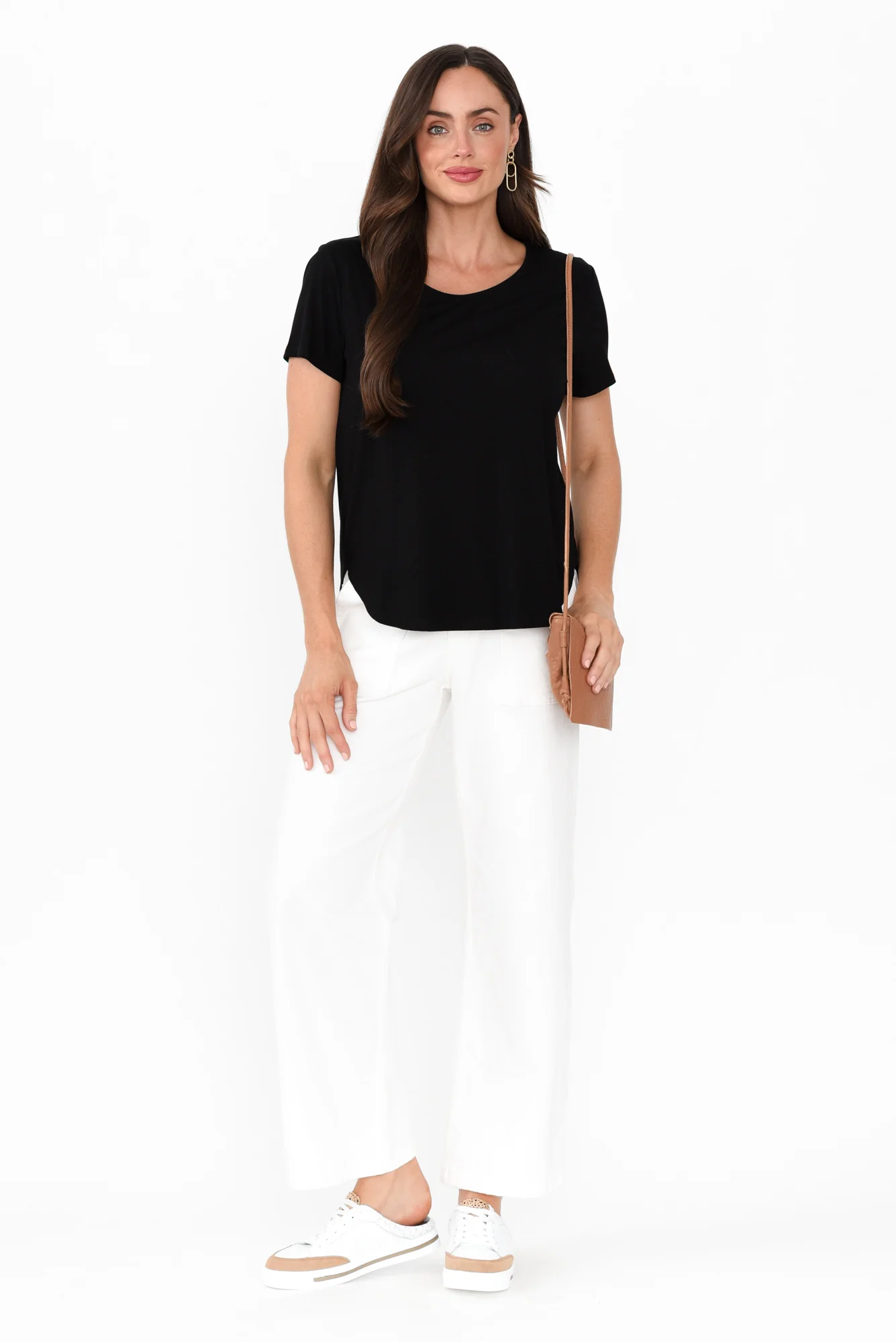 Janis Black Bamboo Tee