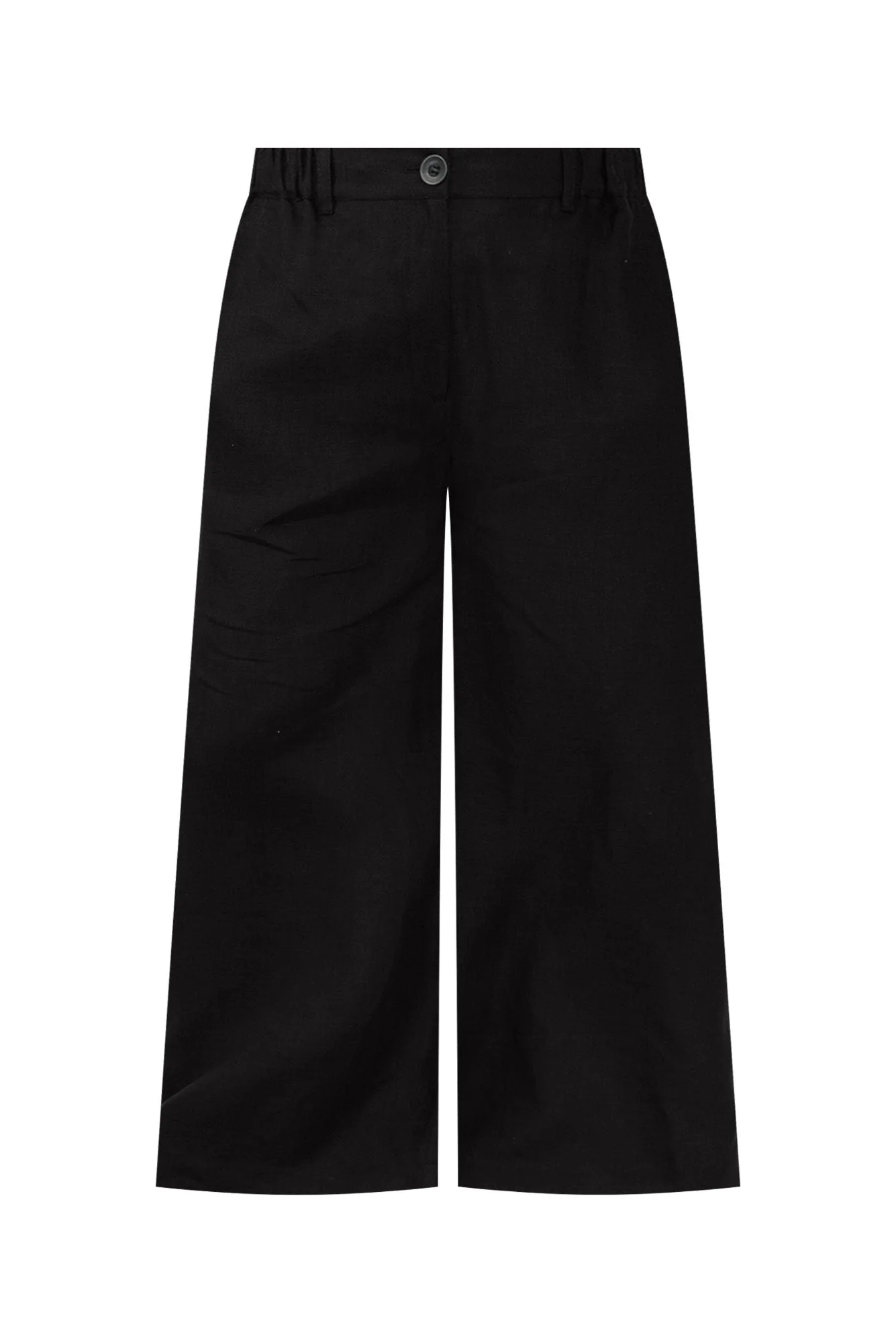 Delsey Black Linen Wide Leg Pants