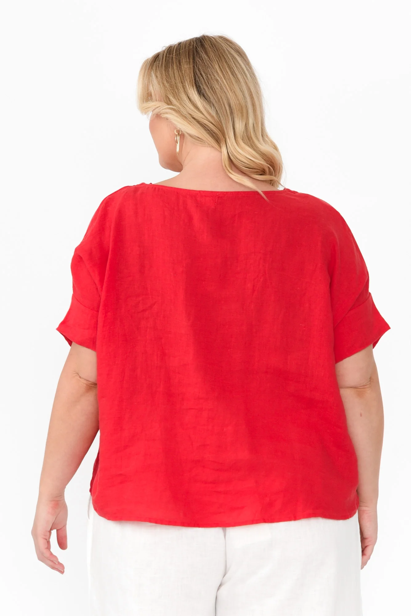 Kiro Red Linen Top