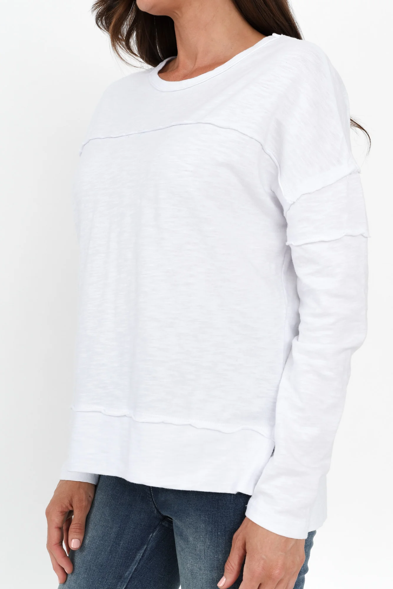 Jayne White Cotton Throw On Top