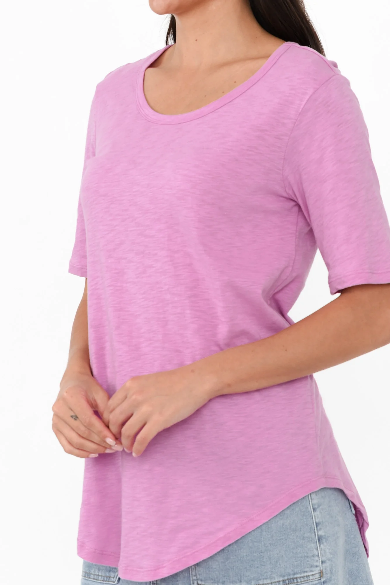 Ariana Candy Pink Cotton Tee