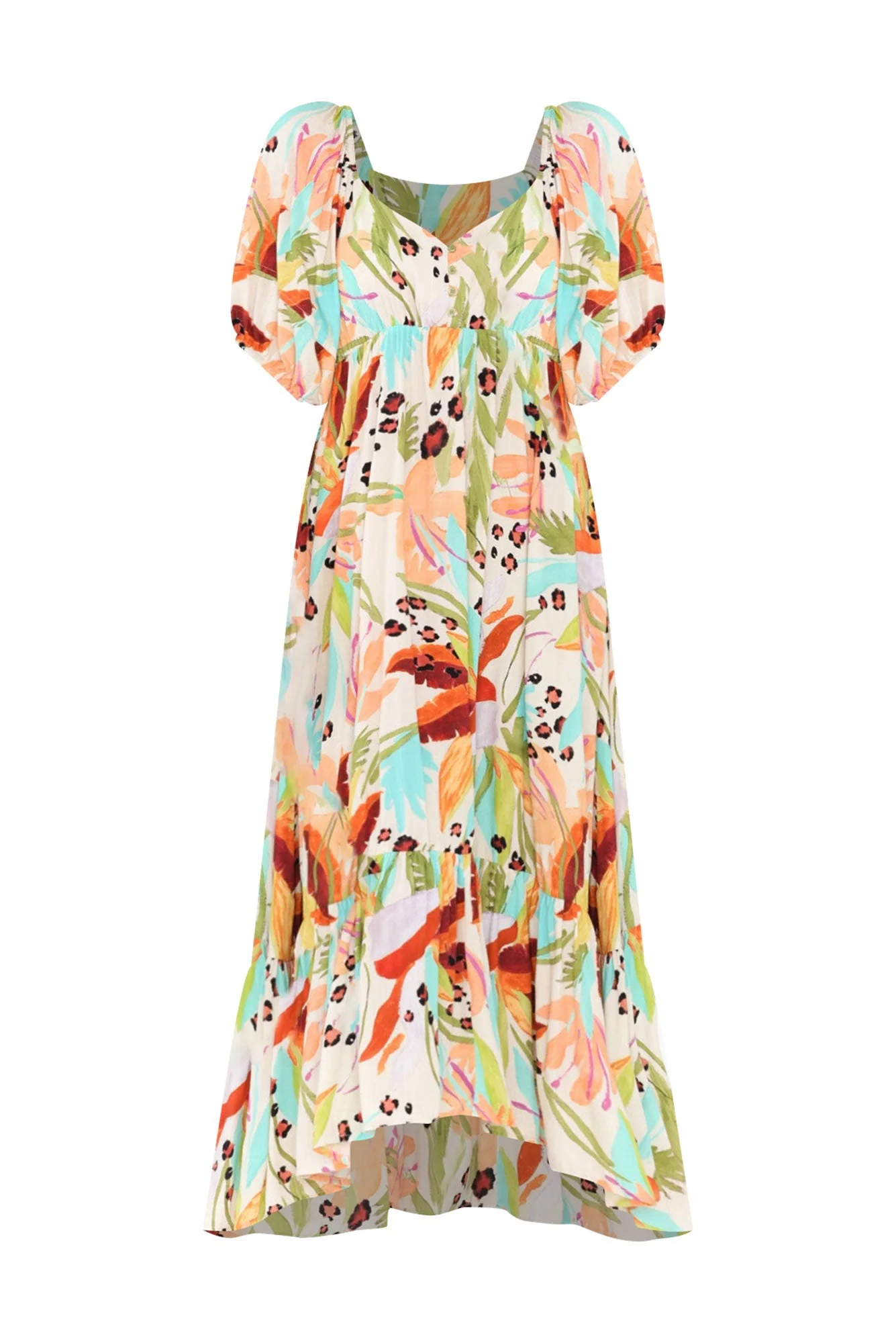 Halo Natural Jungle Tier Dress