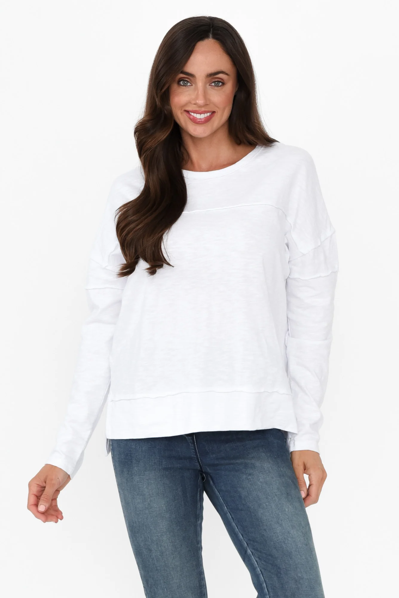 Jayne White Cotton Throw On Top