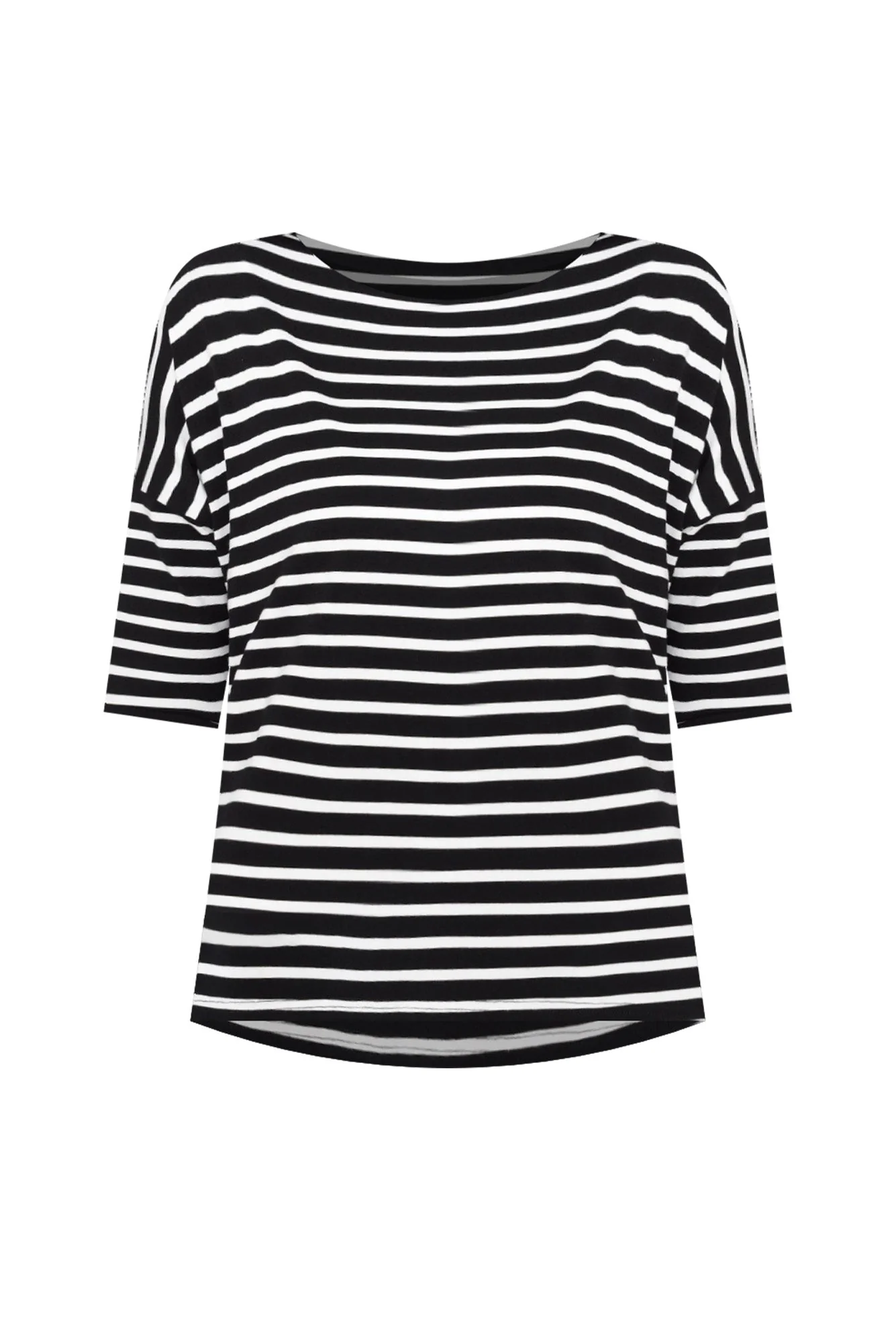 Camila Black Stripe Bamboo Top